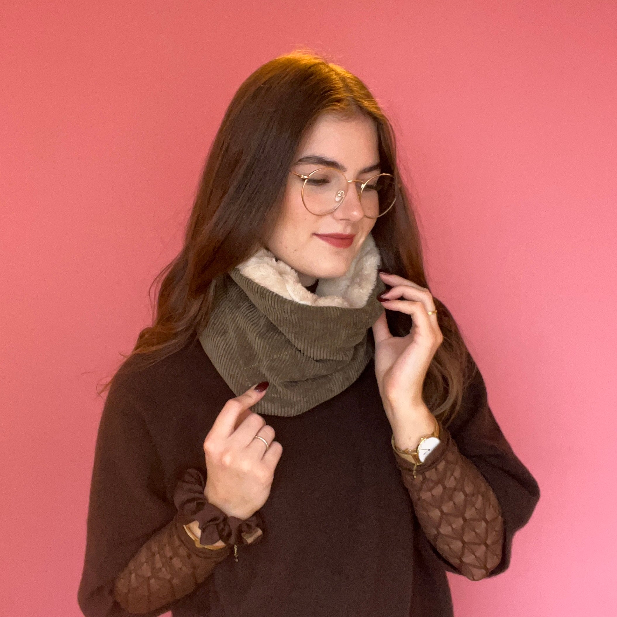 Loop - Cord gefüttert Khaki