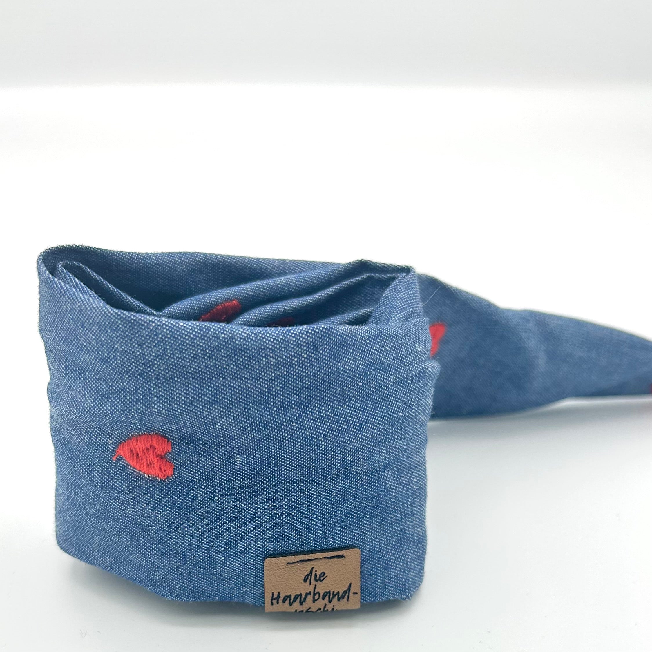 Drahthaarband schmal - Jeans Herzi
