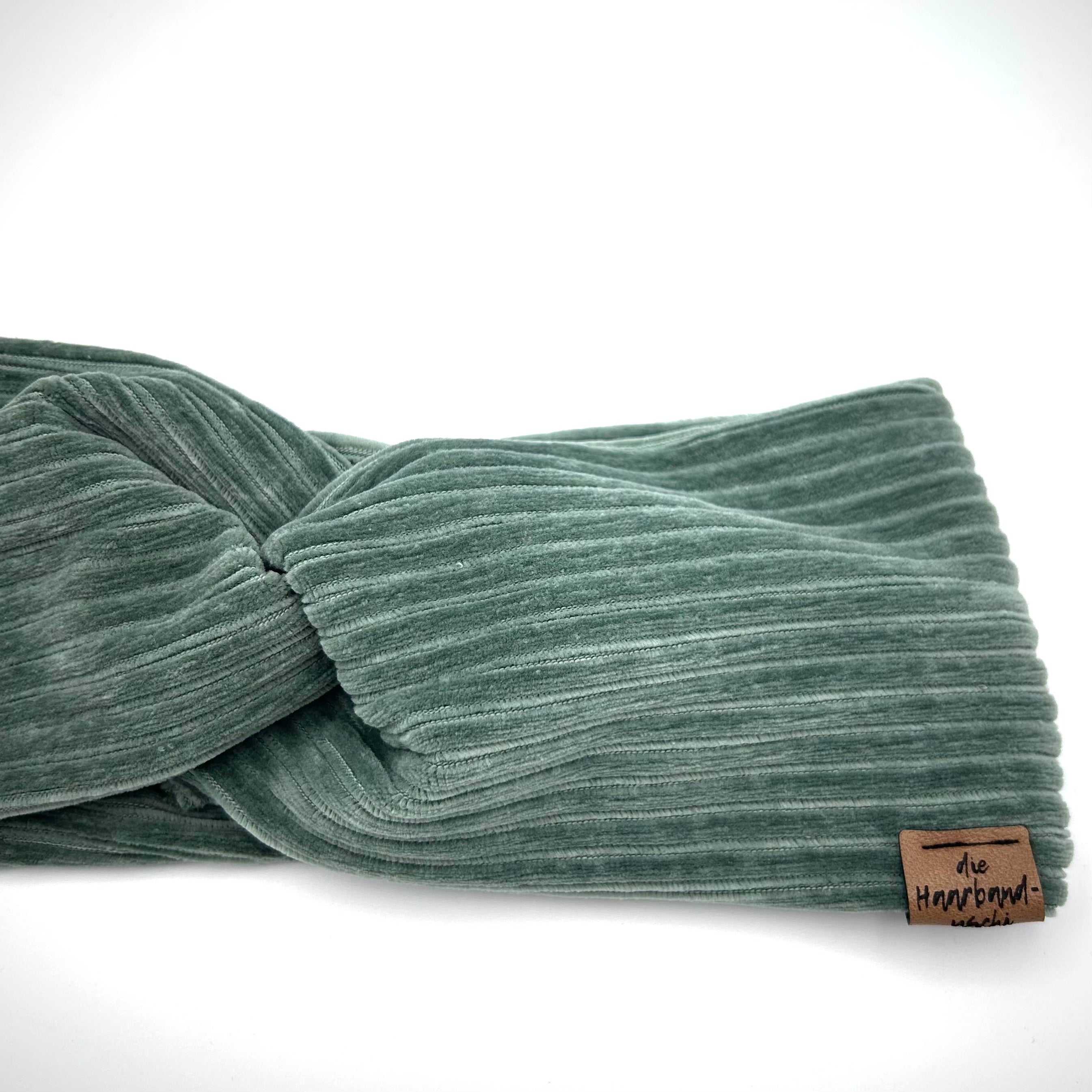 Basic Haarband - Cord Petrol