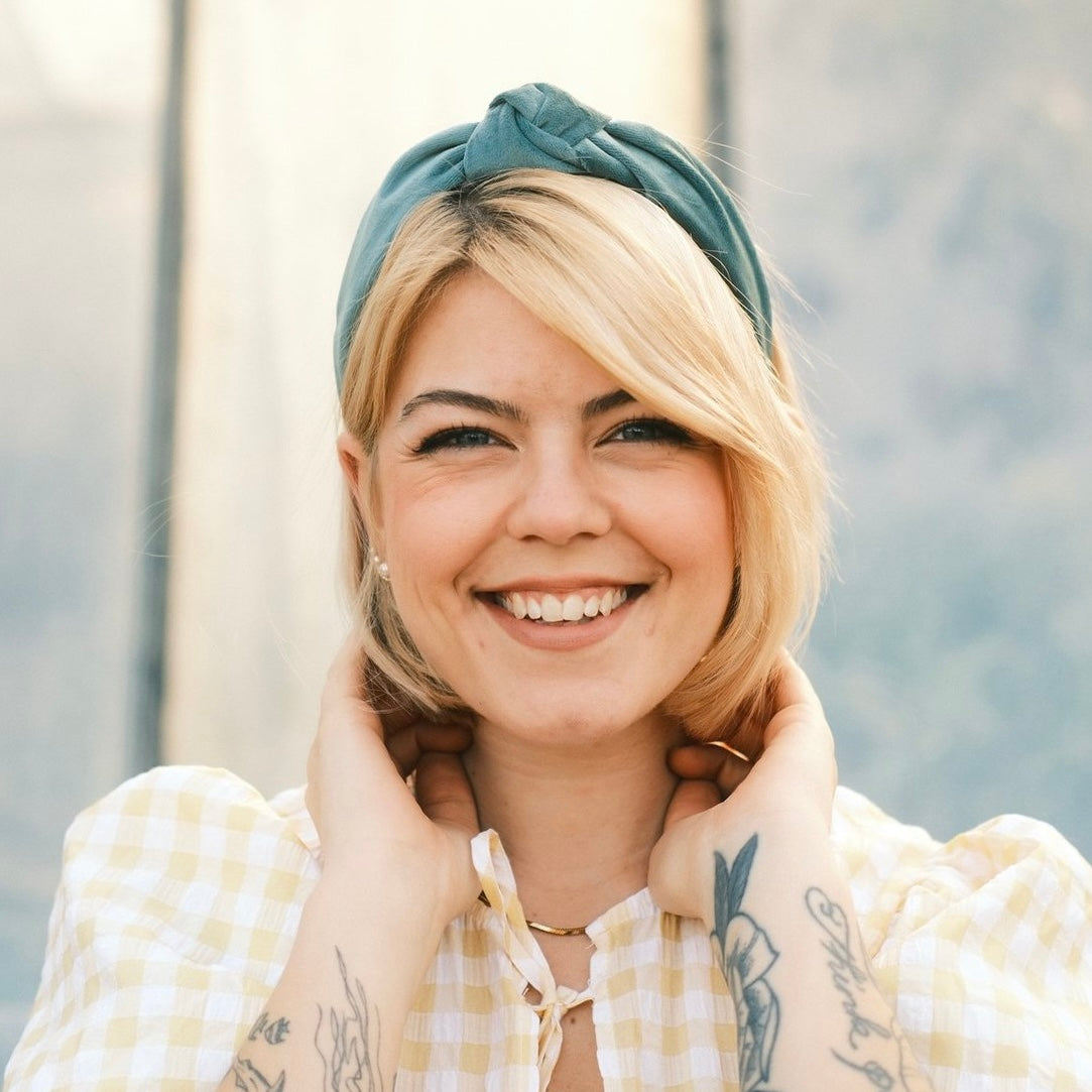 Elli - Paradiestürkis Haarreif Knoten