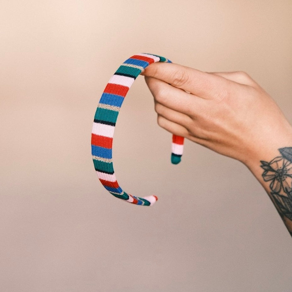 Anna - gestreift Bunt/Glitzer