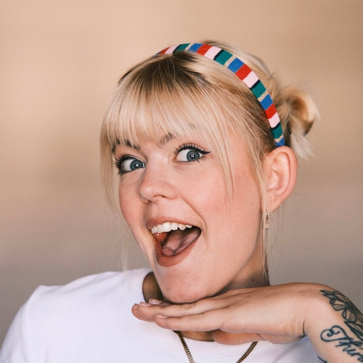 Anna - gestreift Bunt/Glitzer