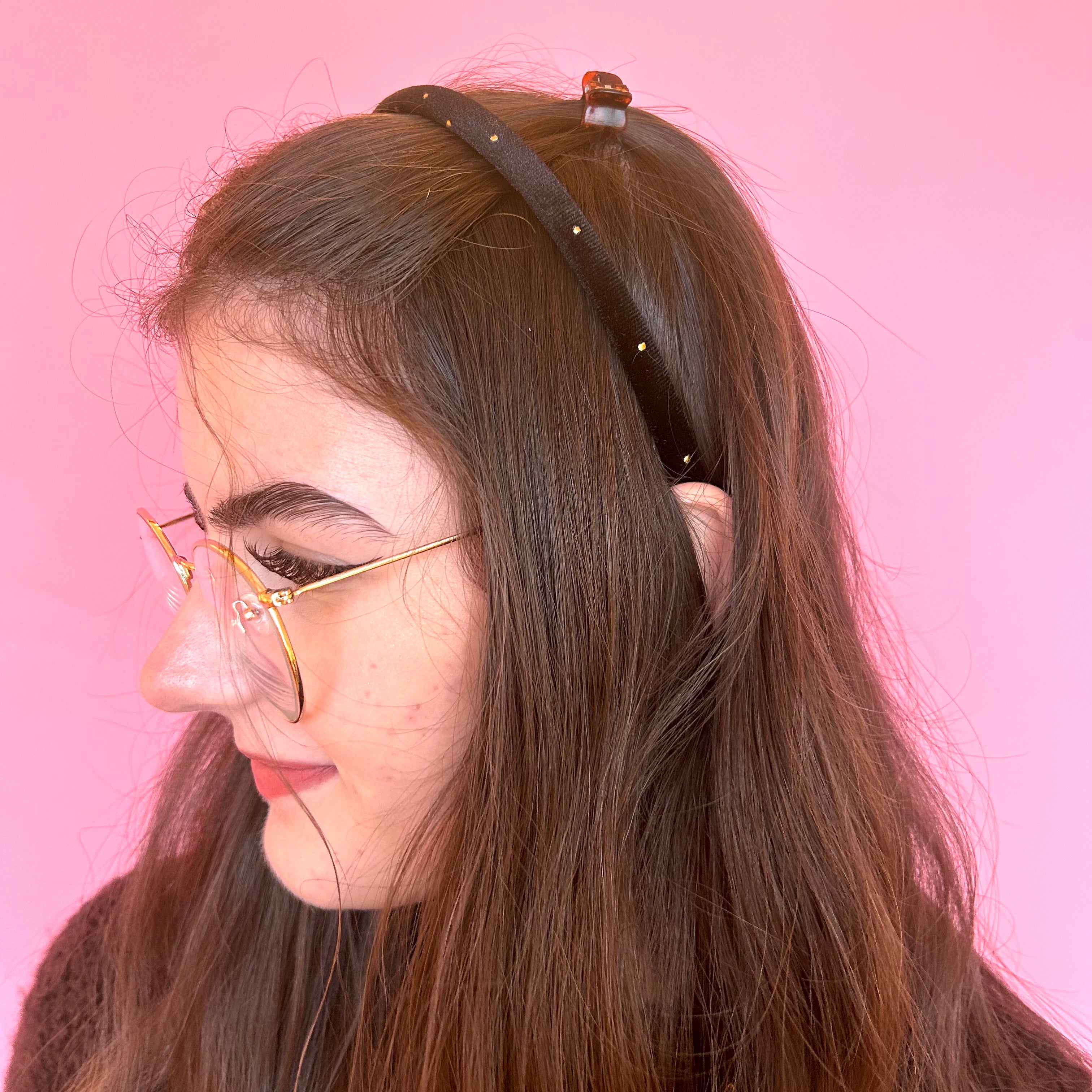 Lina - Samt Punkte Gold