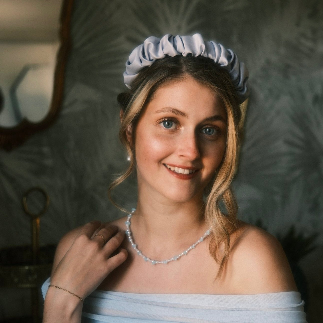 Ronja - Wedding Hellblau - Haarreif gerafft