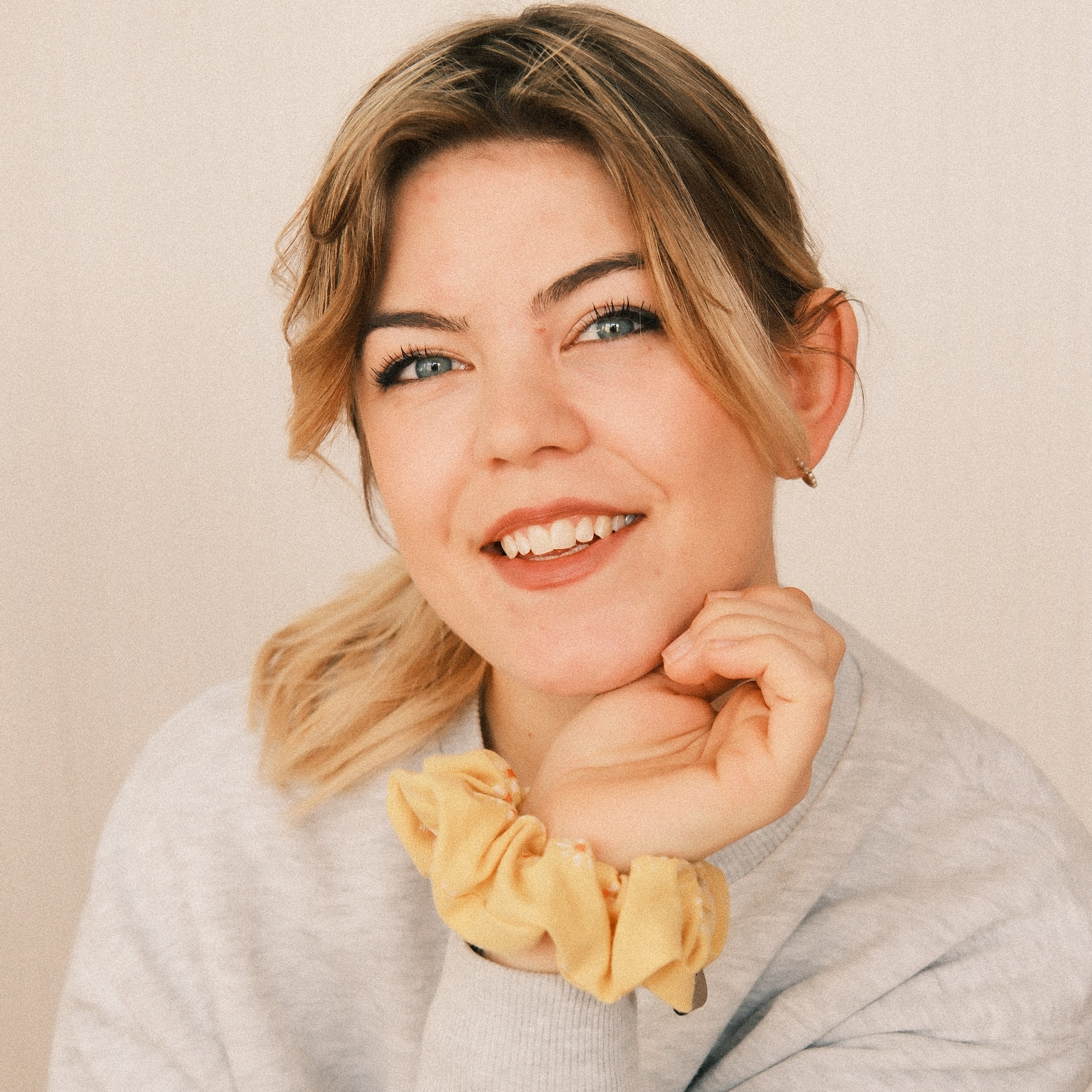 Scrunchie - Blümchen Gelb