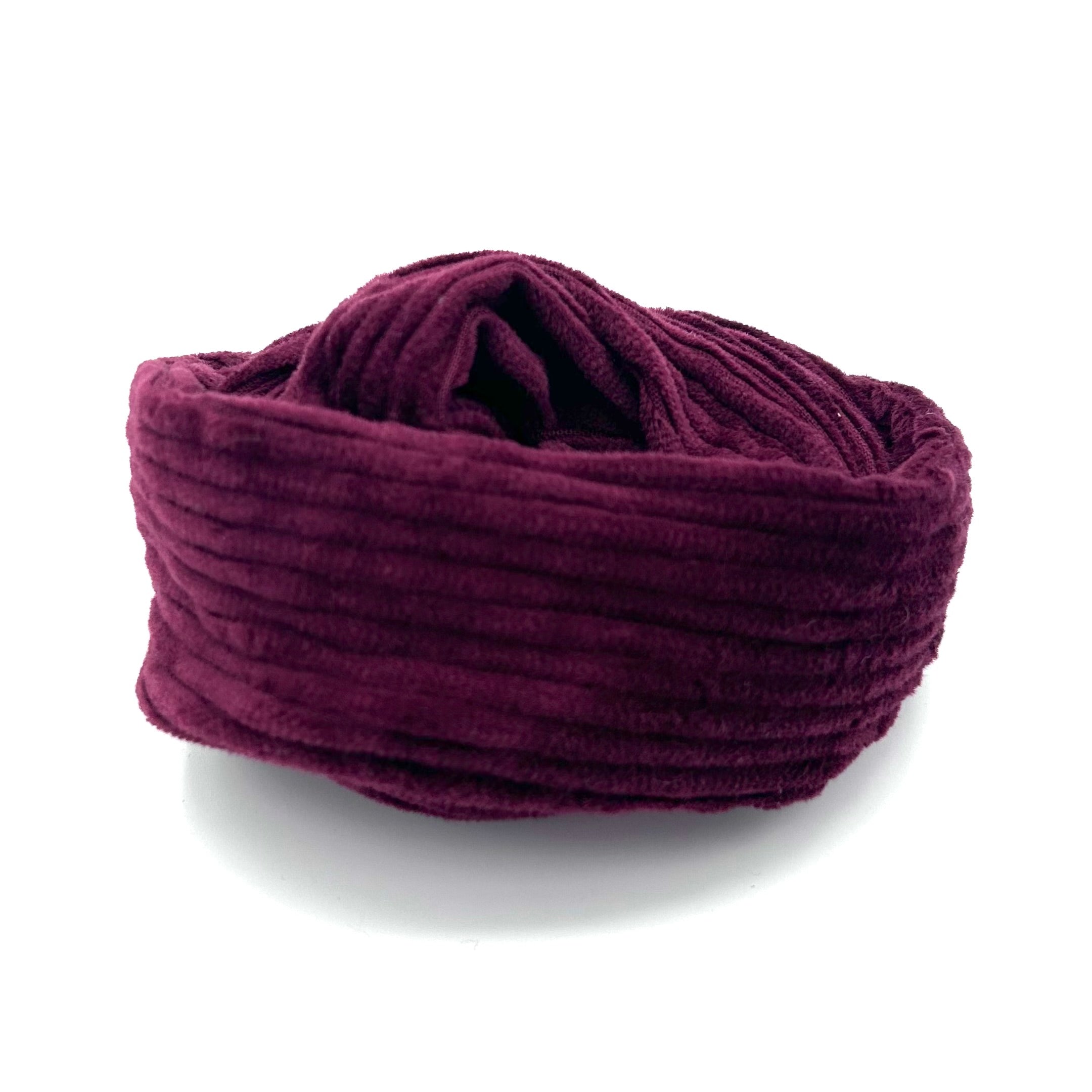 Drahthaarband schmal - Cord Weinrot