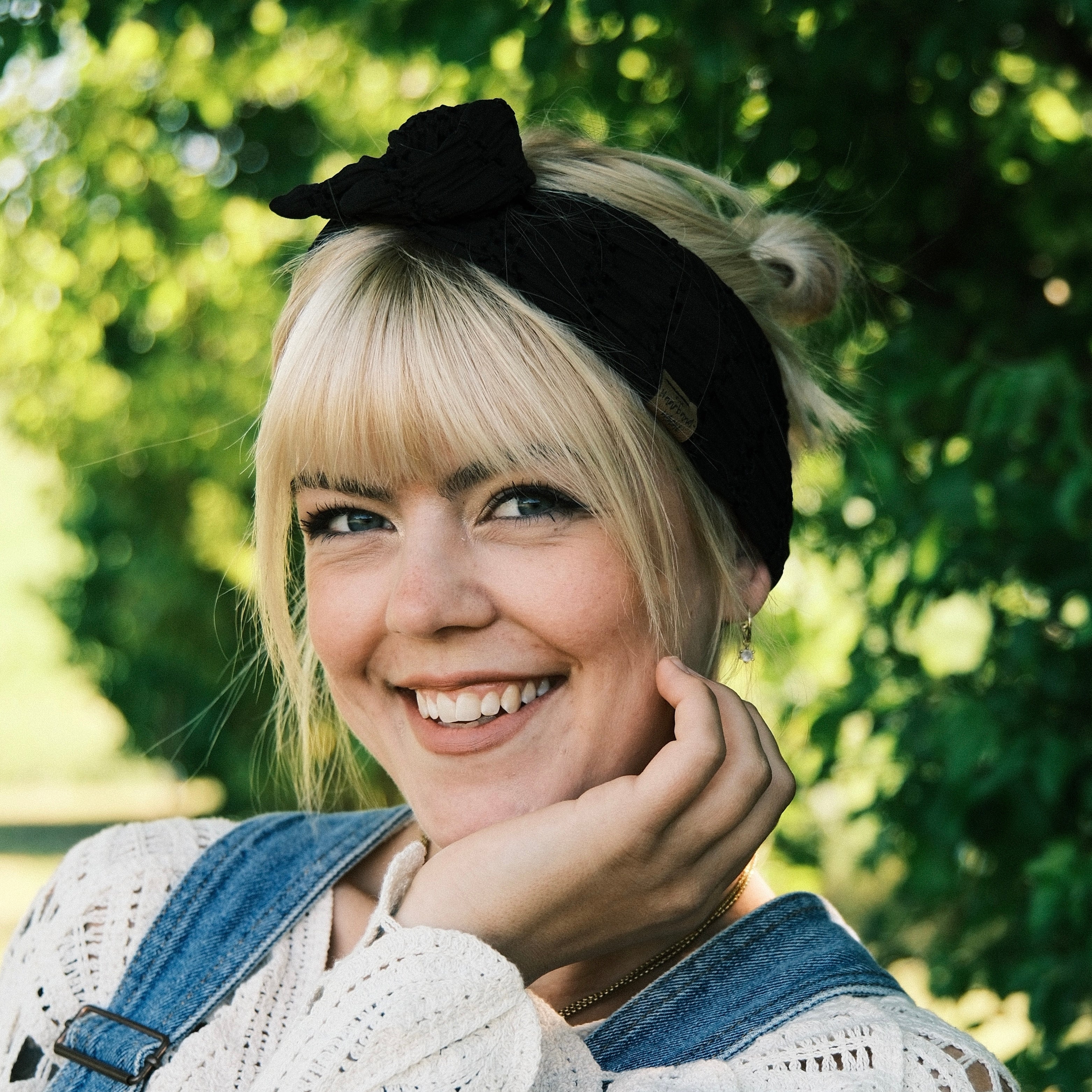 Drahthaarband gerafft schwarz