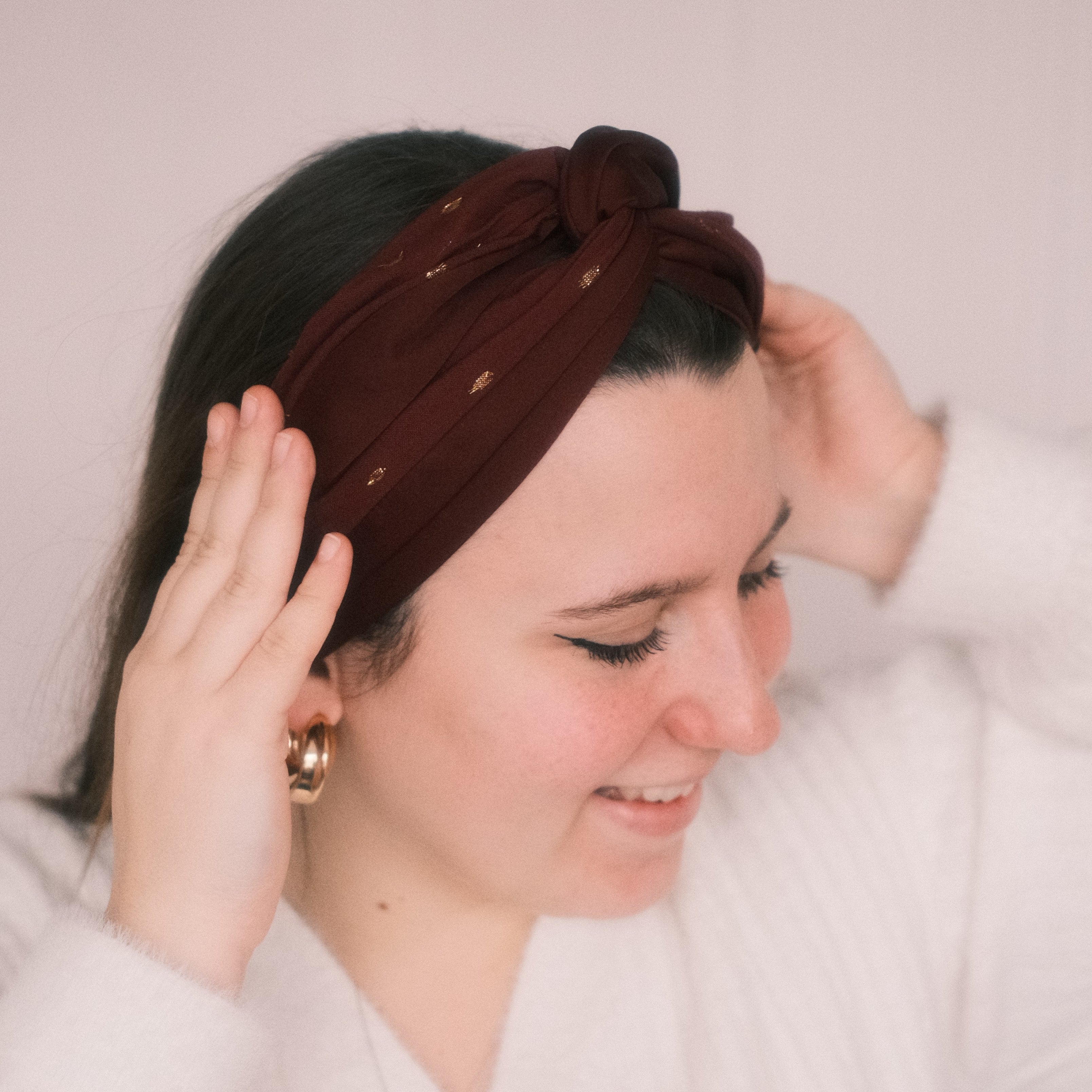 Drahthaarband 2 Seiten - Sparkle Merlot