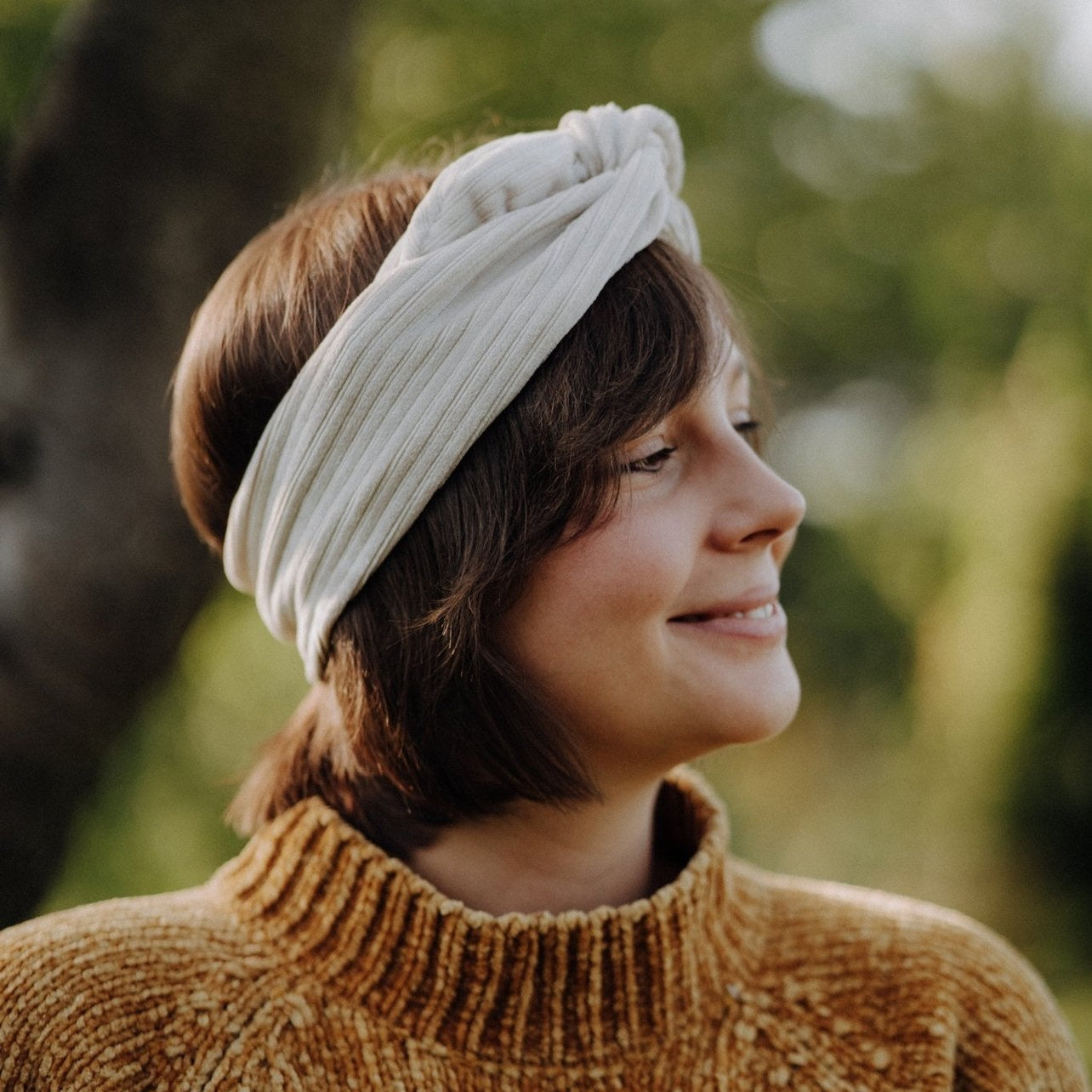 Drahthaarband Cord beige