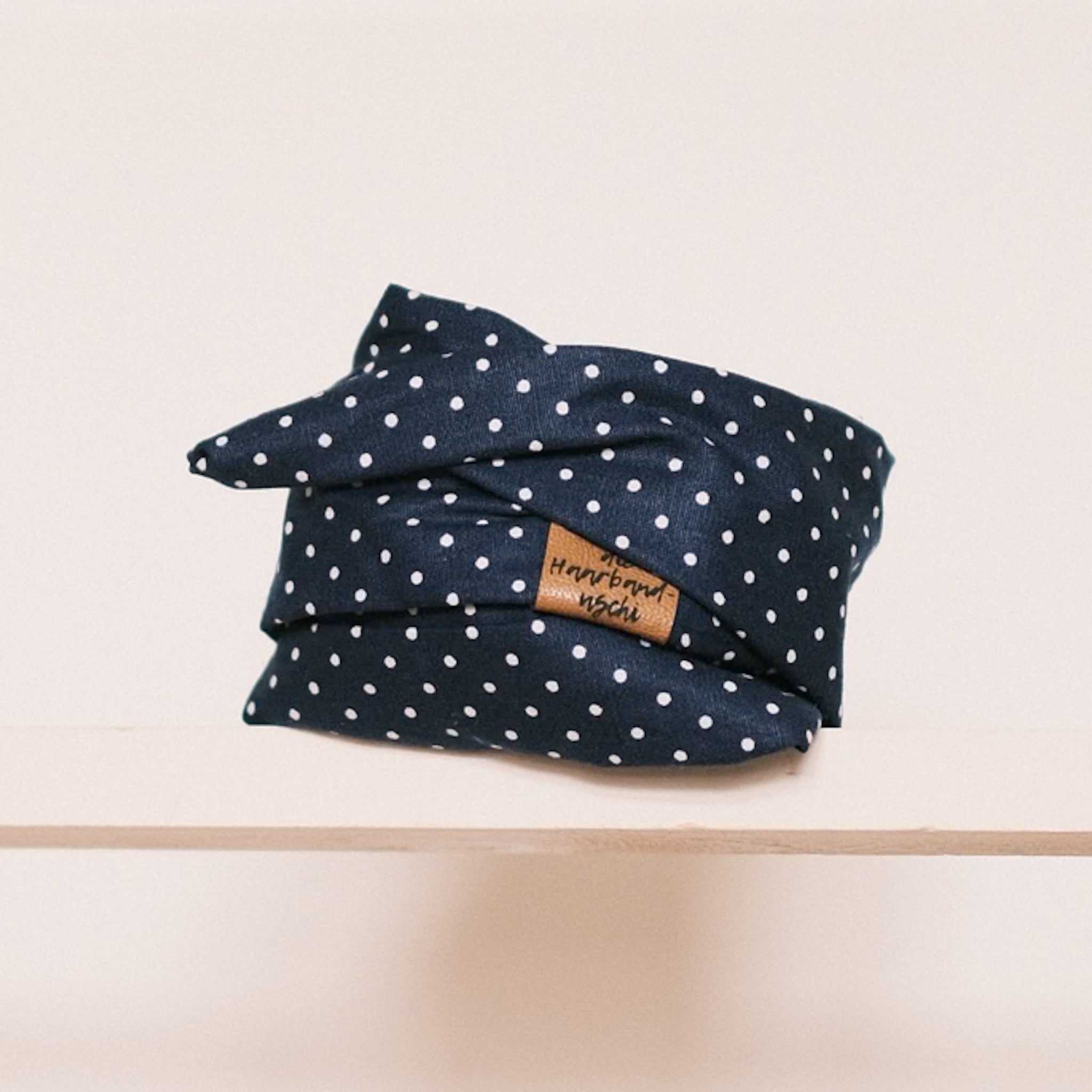 Drahthaarband schmal - Polka Dots Mini Blau