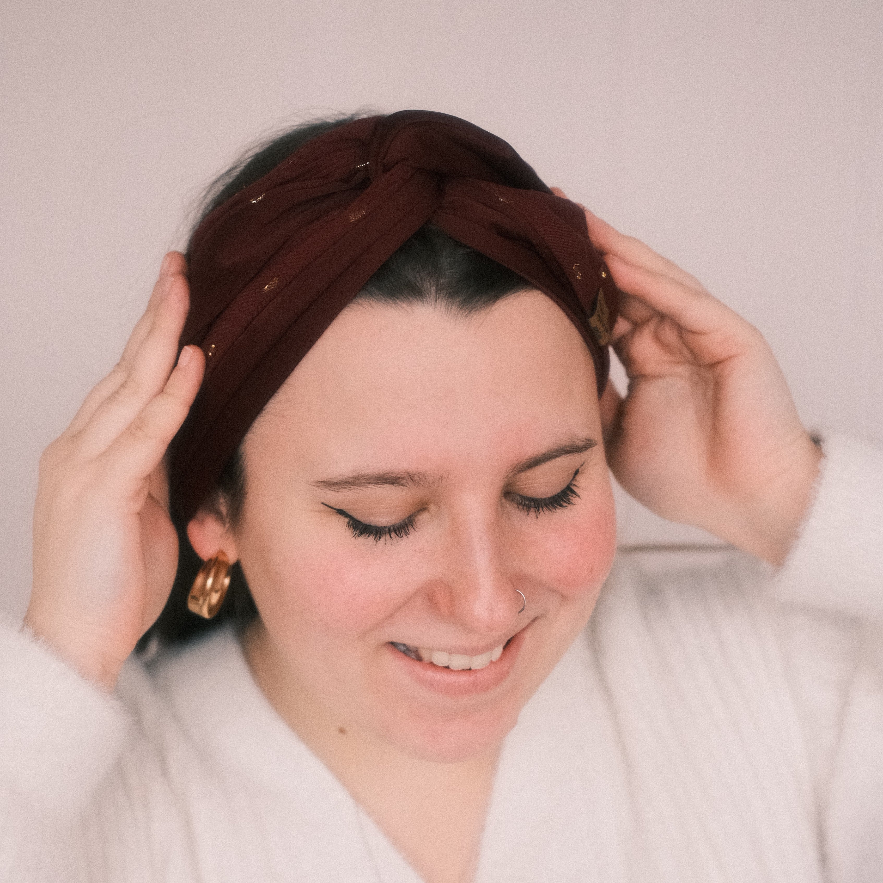 Drahthaarband 2 Seiten - Sparkle Merlot