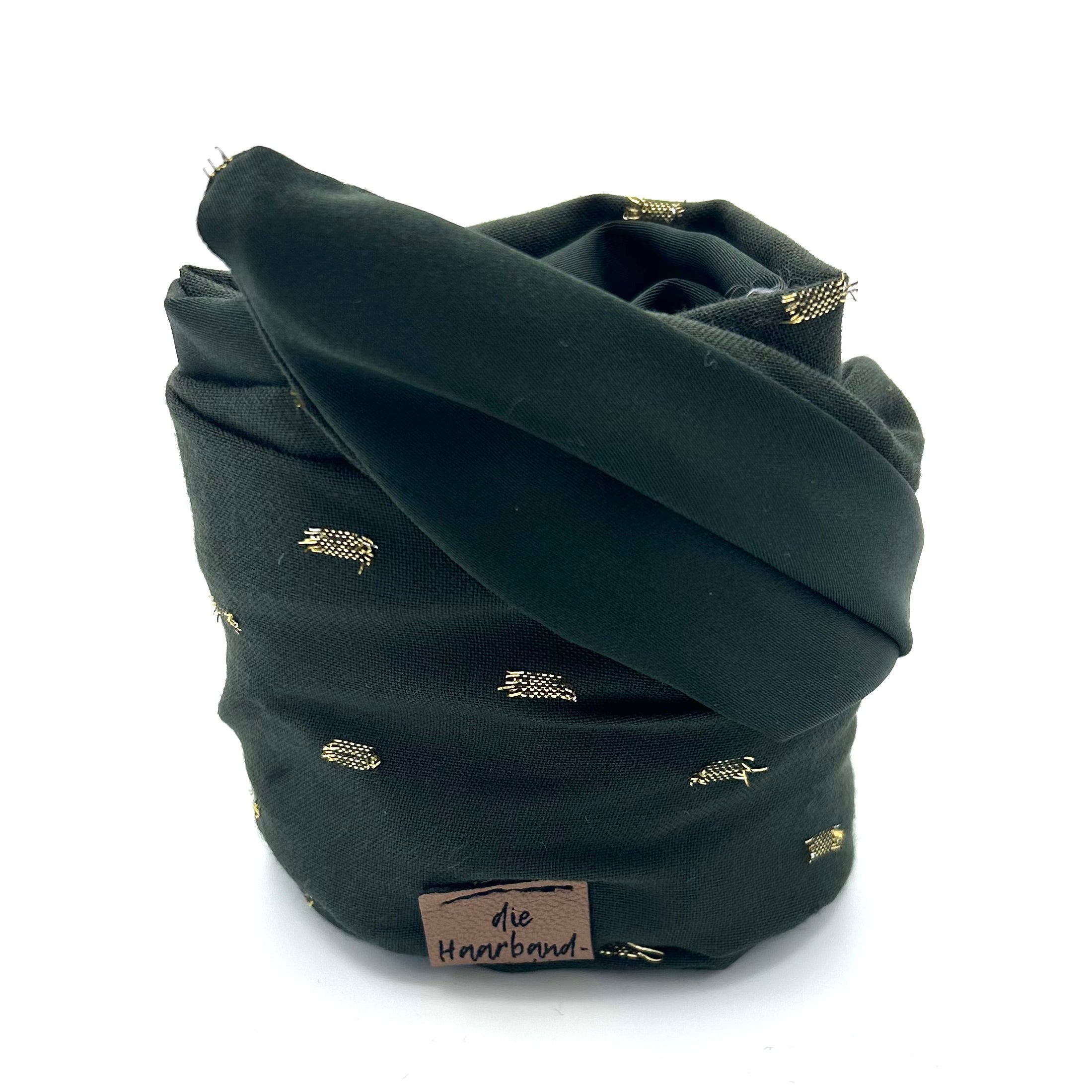 Drahthaarband 2 Seiten - Sparkle Khaki