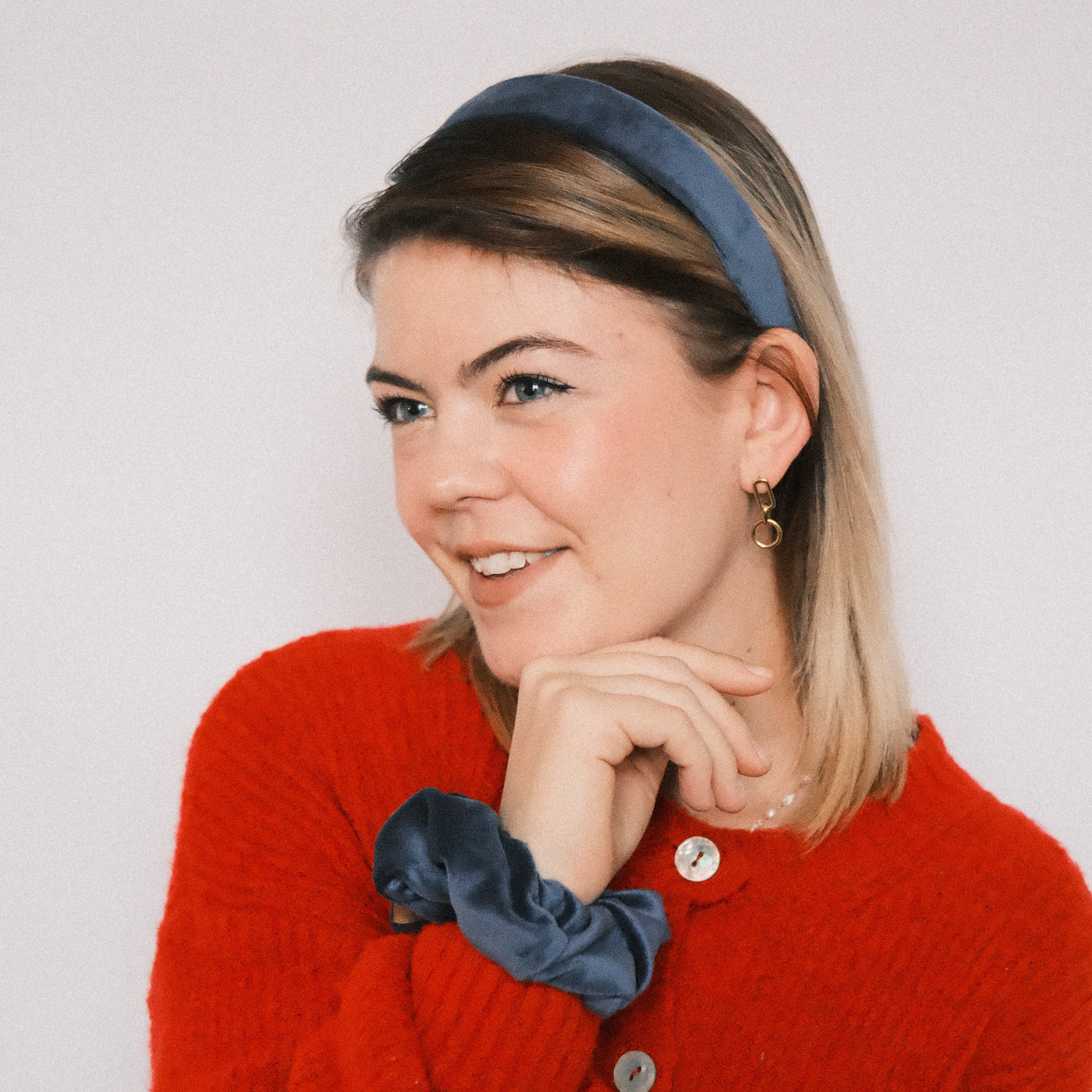 Anne - Samt Indigo Blau