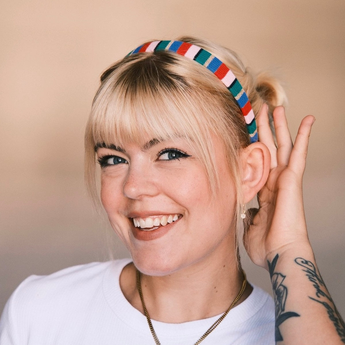 Anna - gestreift Bunt/Glitzer