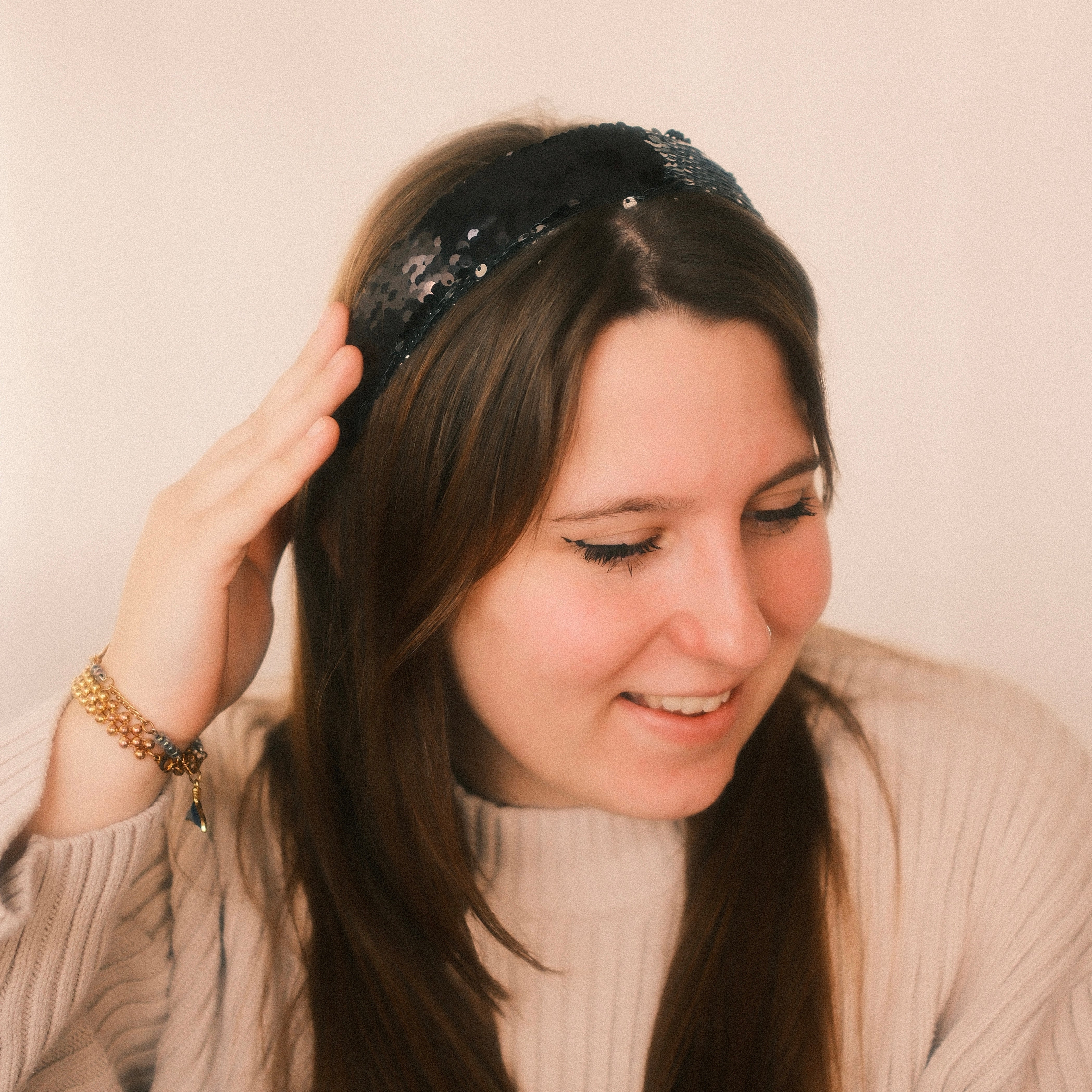 Anne Pailletten Schwarz/Silber