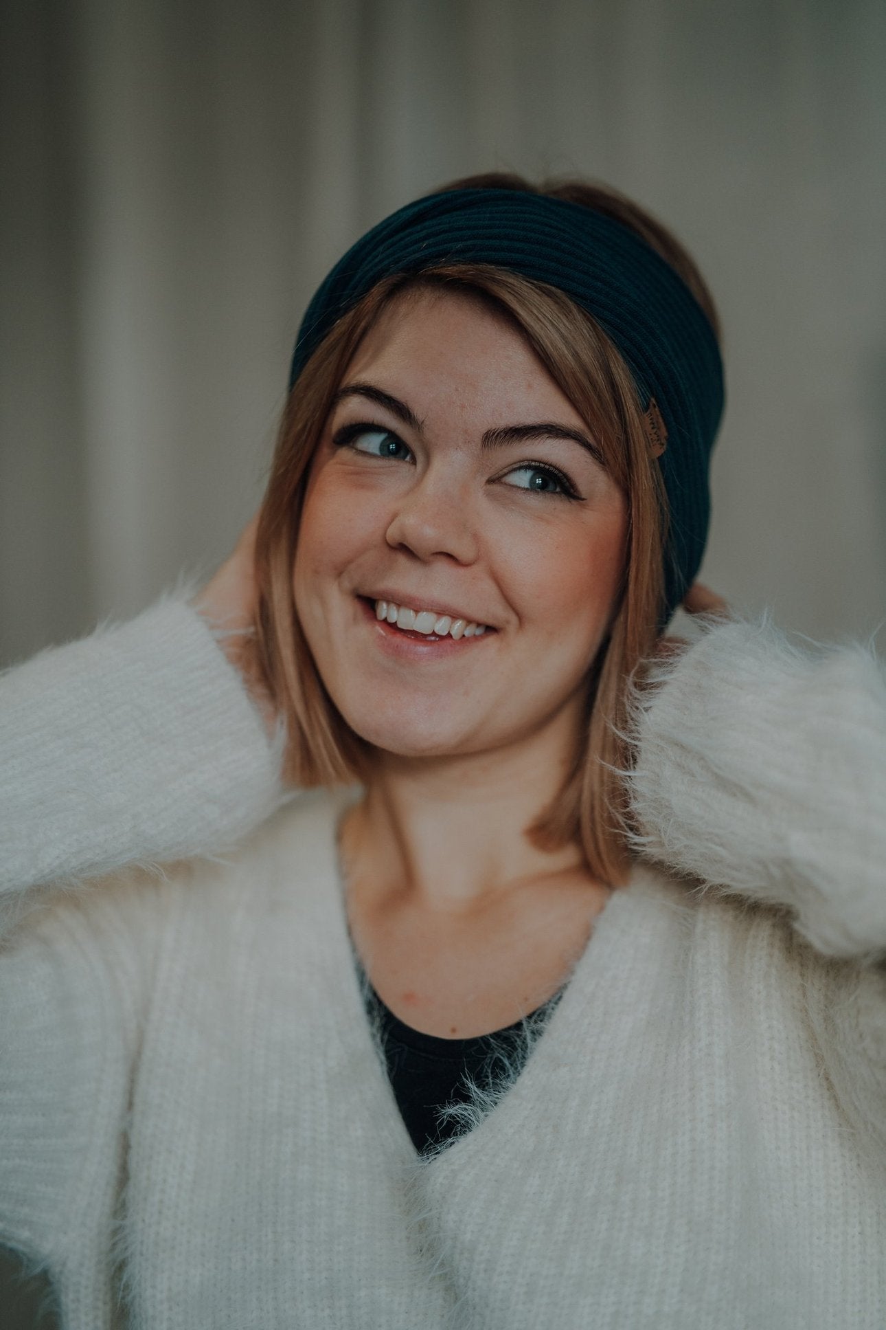 Stirnband gedreht Petrol