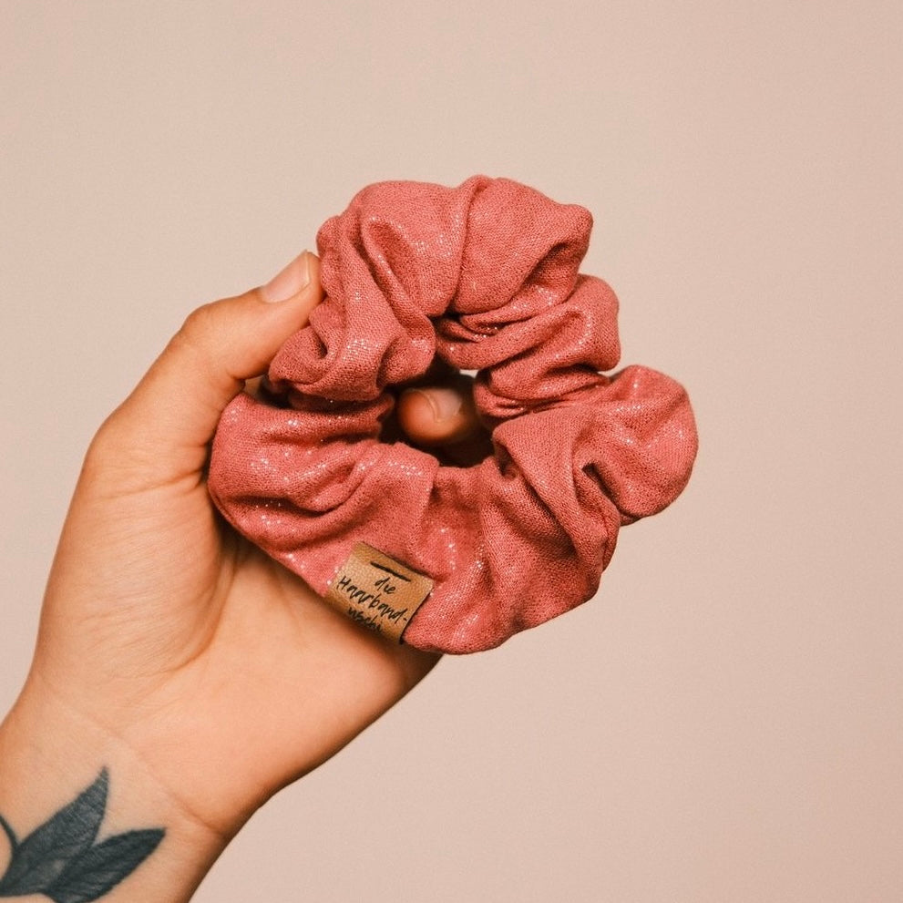 Scrunchie Glitzer rosa