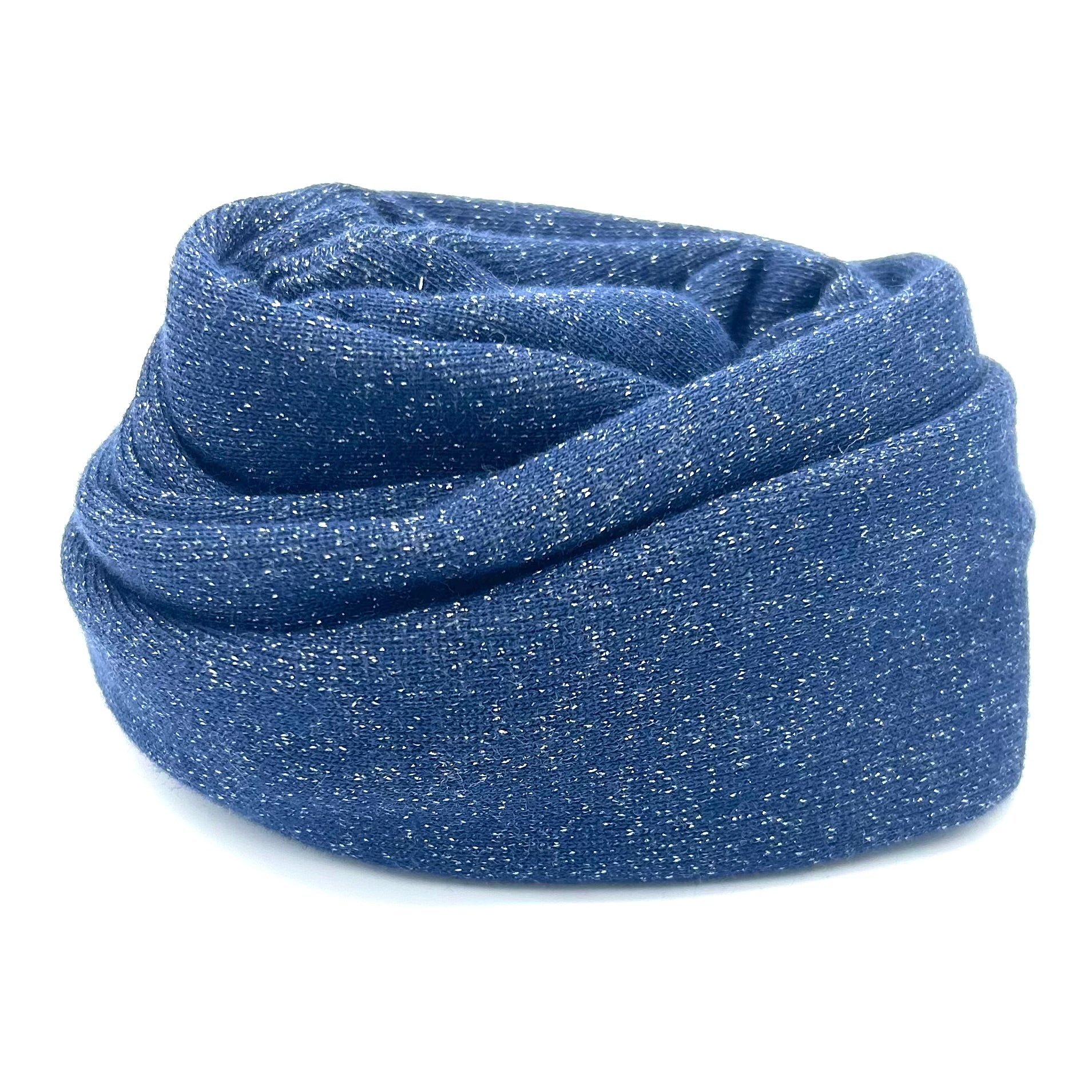 Drahthaarband Glitzer Dunkelblau