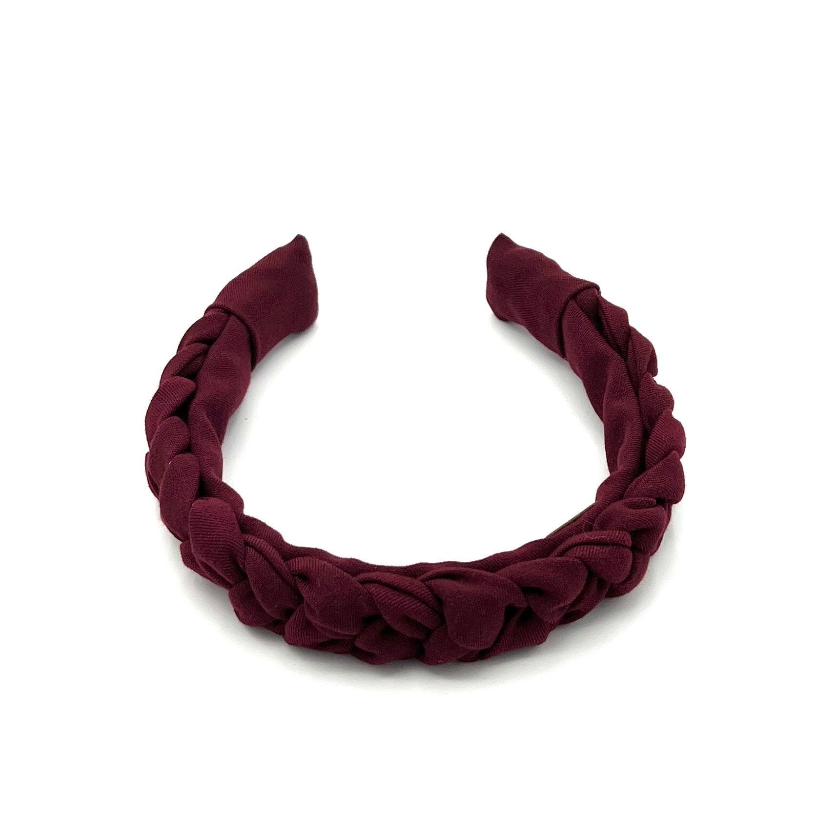 Luise - Haarreif geflochten Weinrot