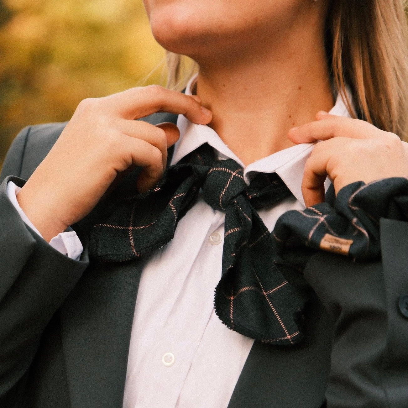 Mikro Schal - XOXO Grau/Rosa