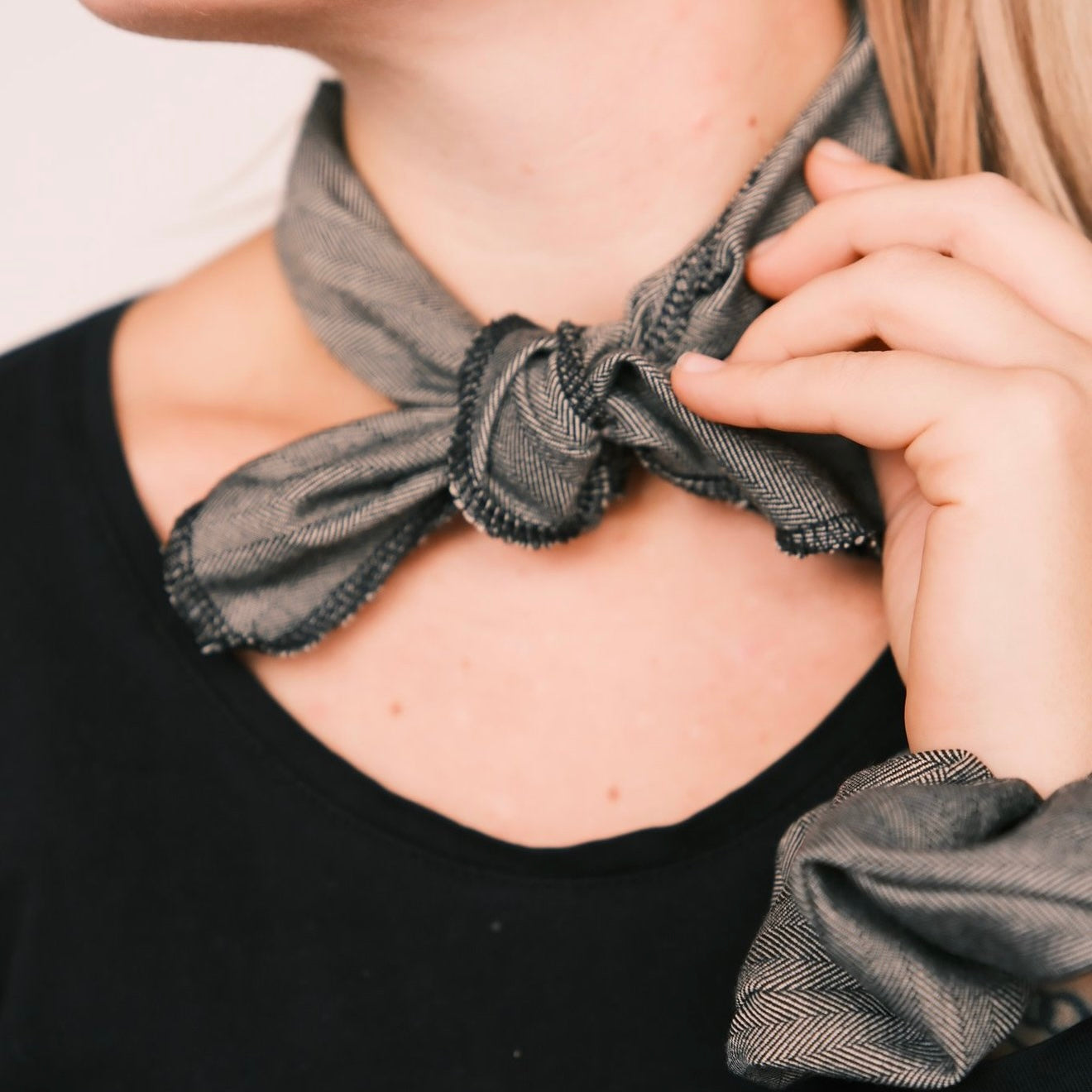 Mikro Schal - Geschenk Beige/schwarz