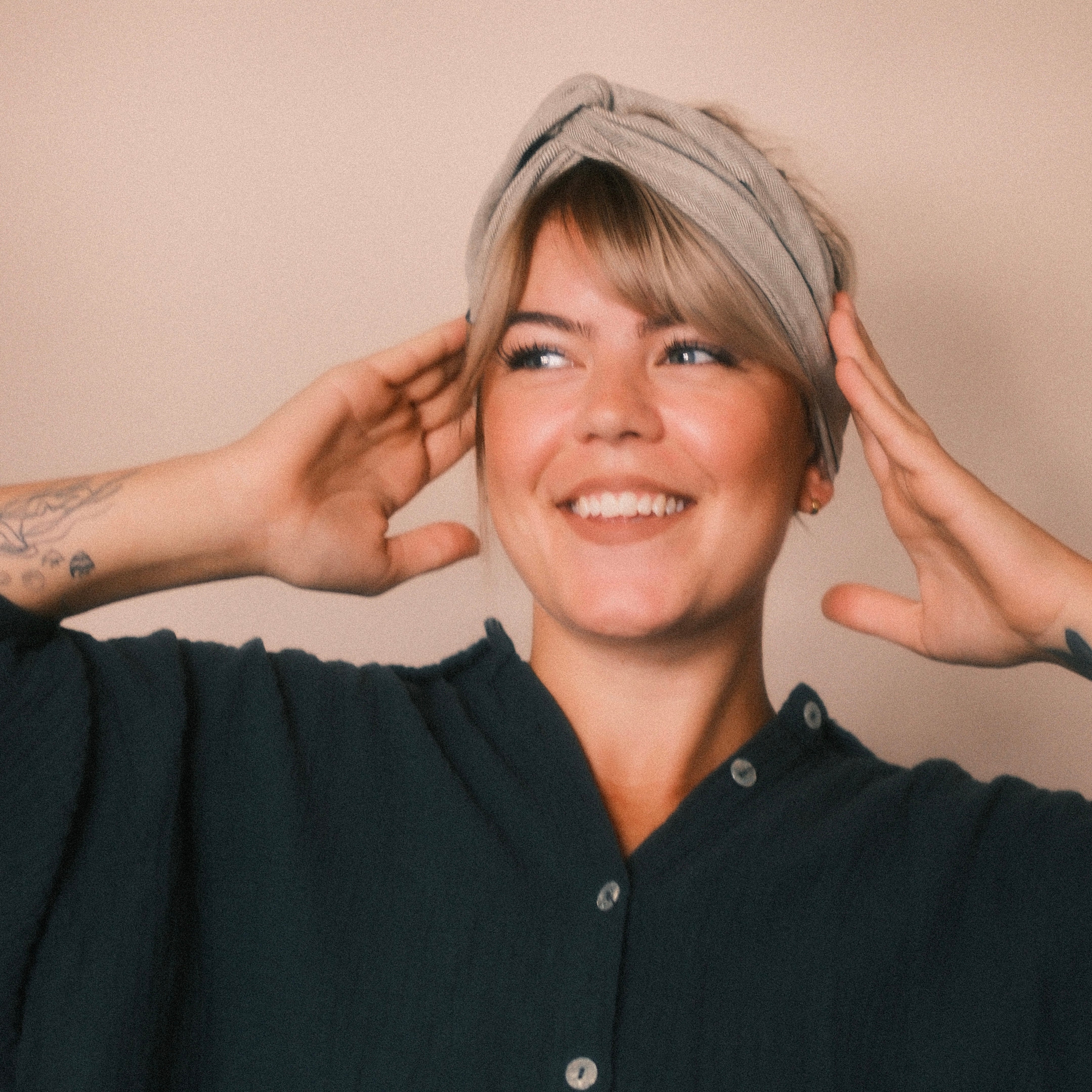 Drahthaarband schmal - Fischgräten Grün