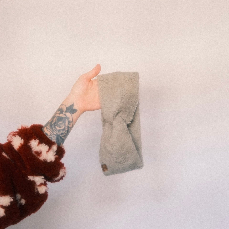 Basic Haarband - Teddy Dark Matcha