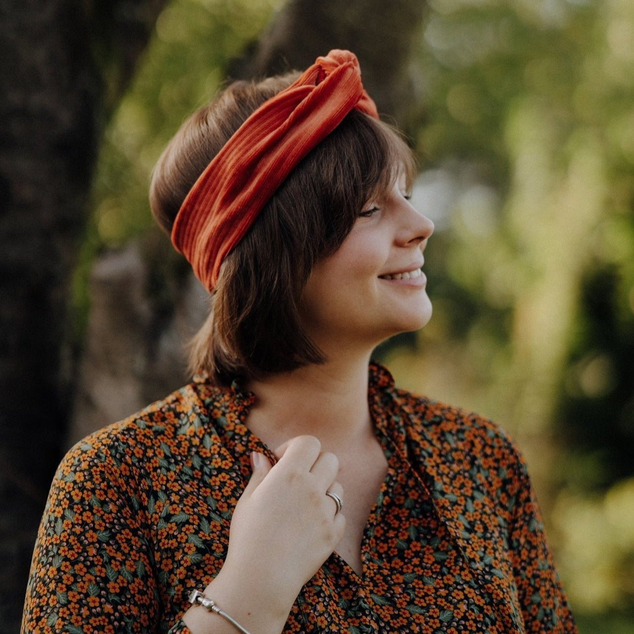 Drahthaarband Cord orange