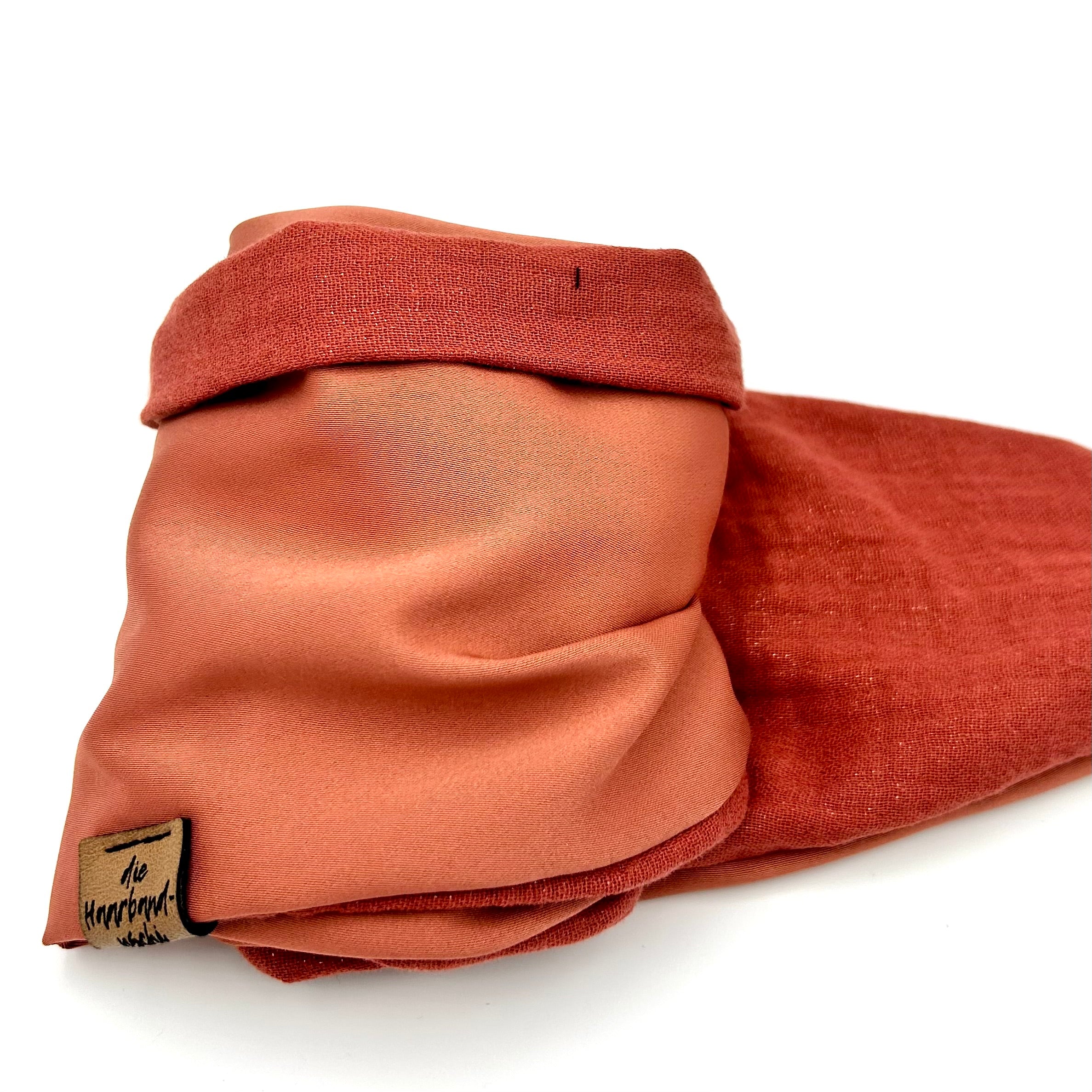 Drahthaarband 2 Seiten Glitzer/Satin Rost