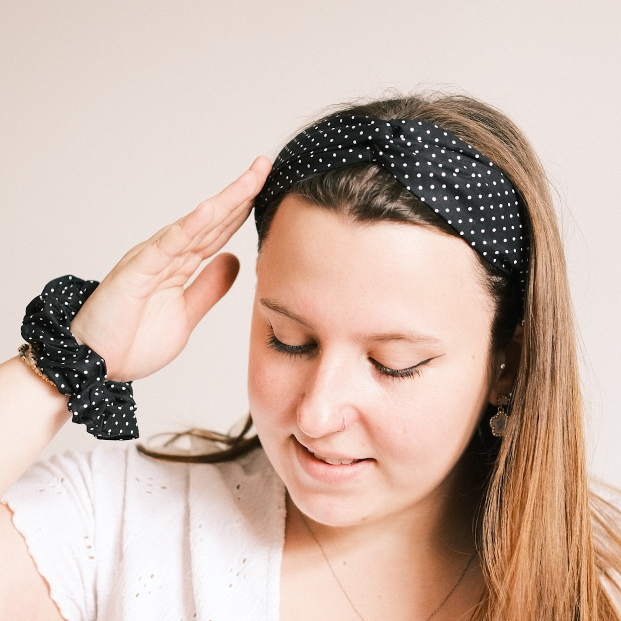 Scrunchie - Polka Dots Mini Schwarz