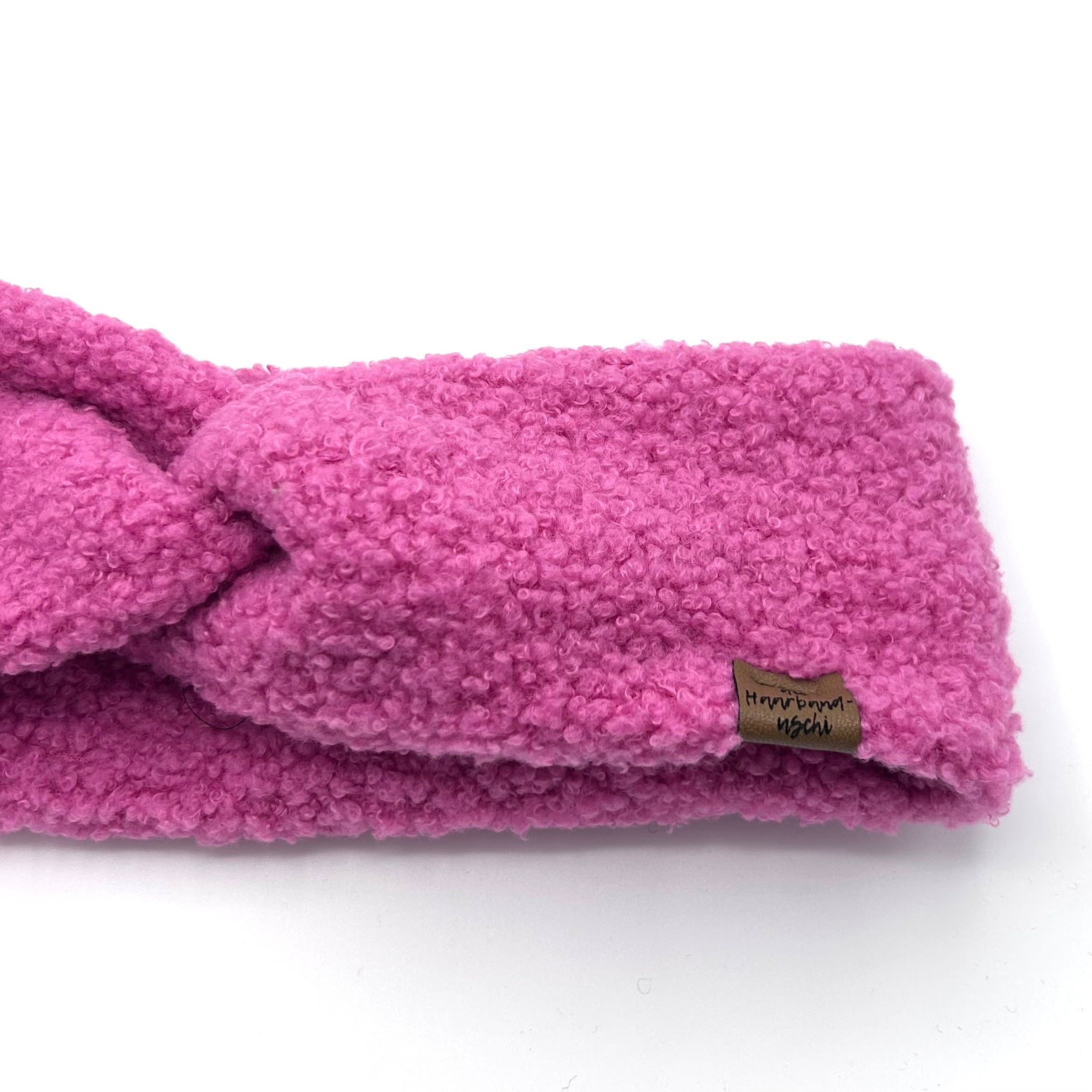 Basic Haarband - Teddy Frozen Pink