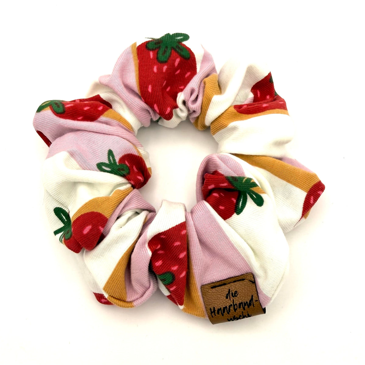 Scrunchie – Erdbeere Streifen