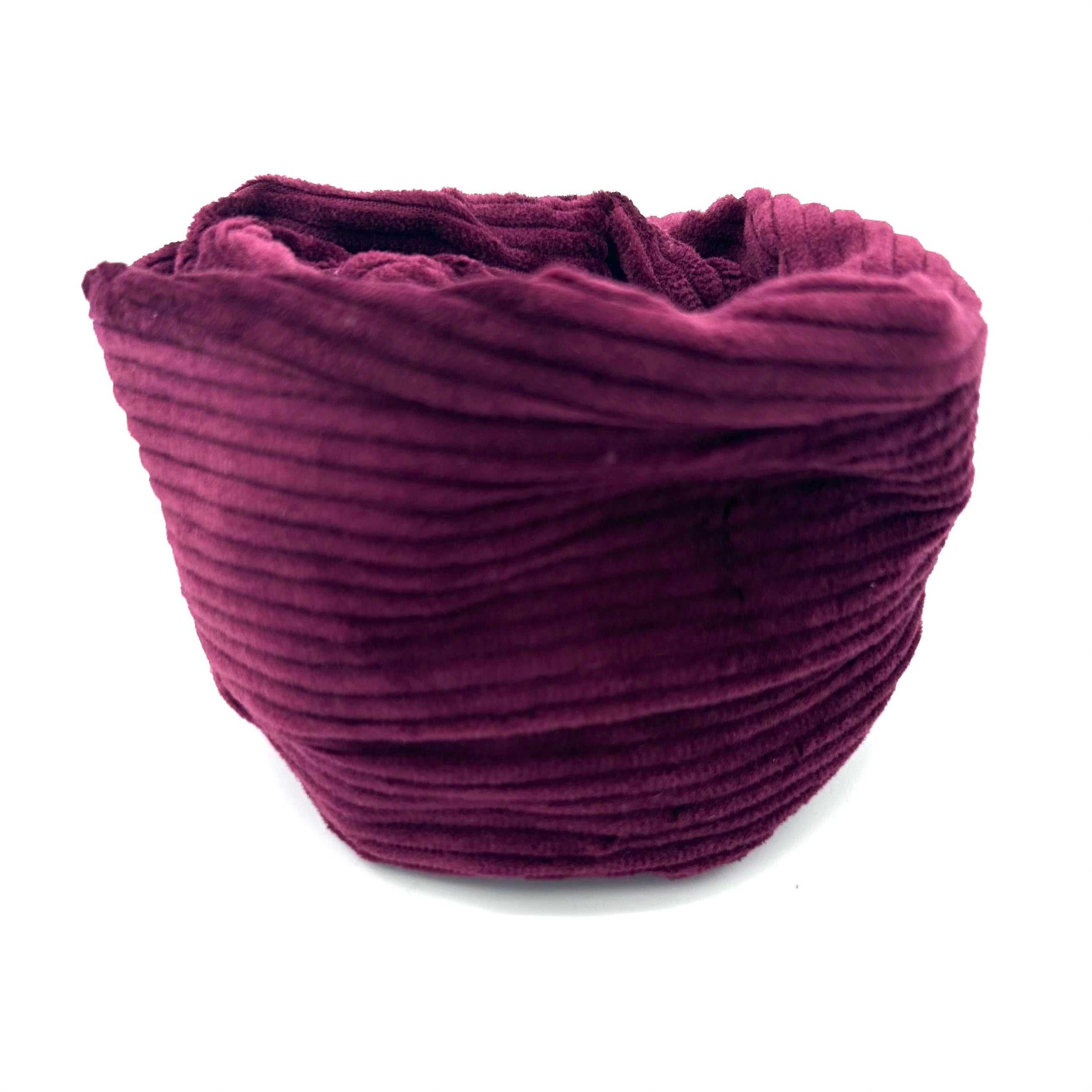 Drahthaarband breit - Cord Weinrot