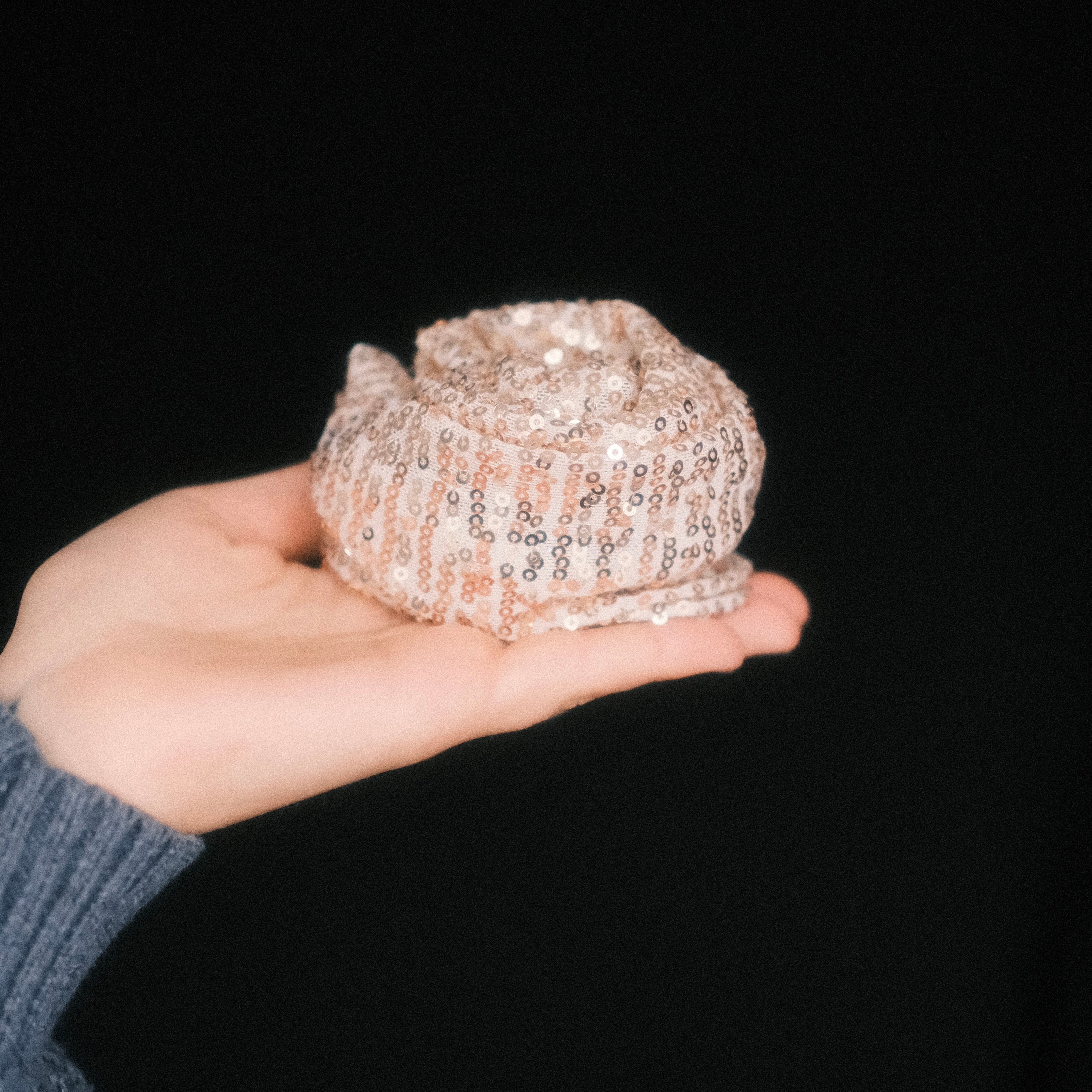 Drahthaarband Pailletten Golden