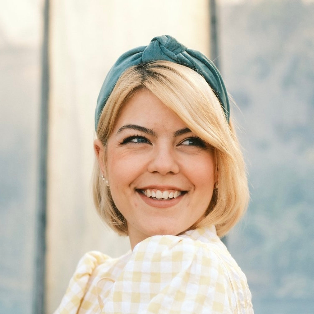 Elli - Paradiestürkis Haarreif Knoten