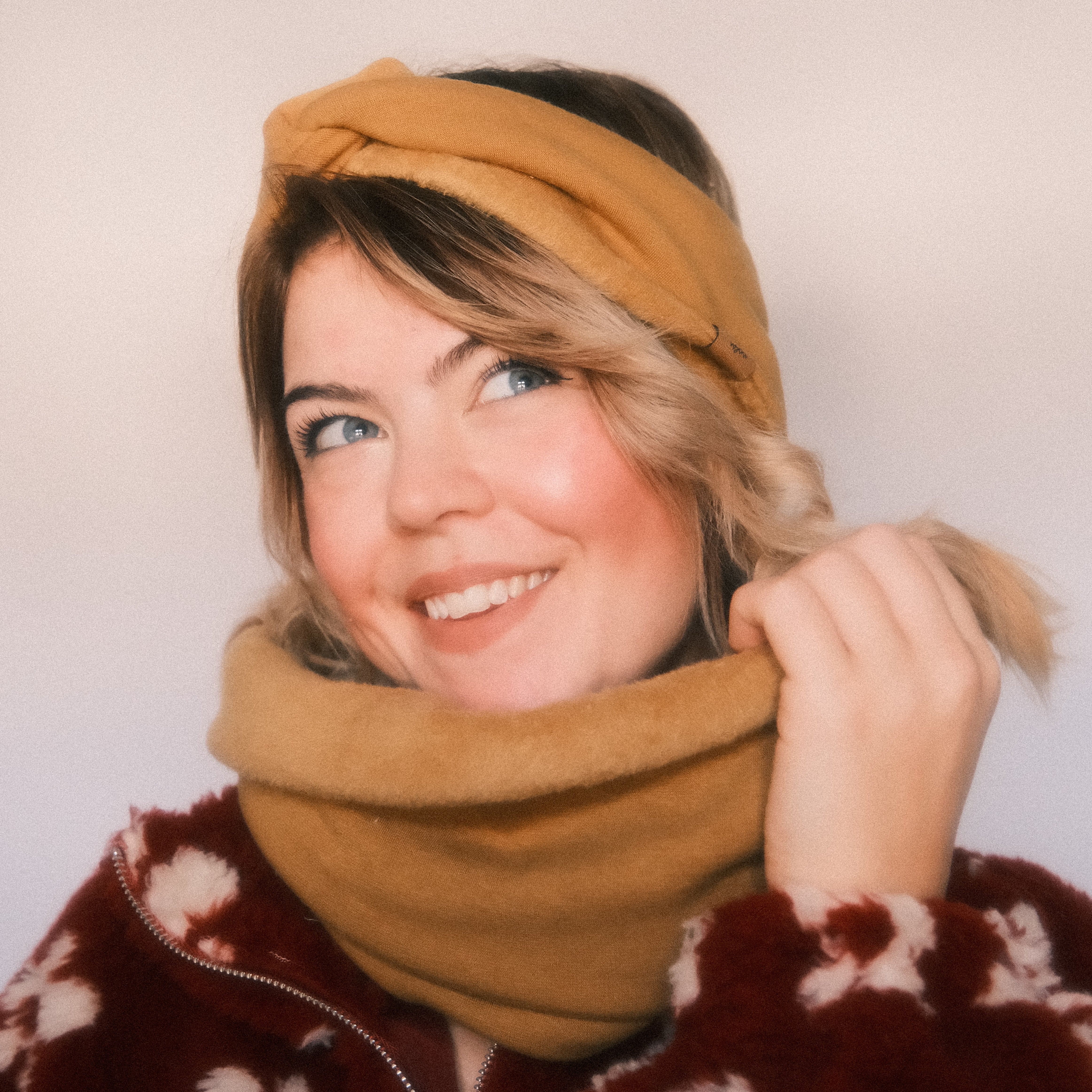 Loop - Samt gefüttert Senf