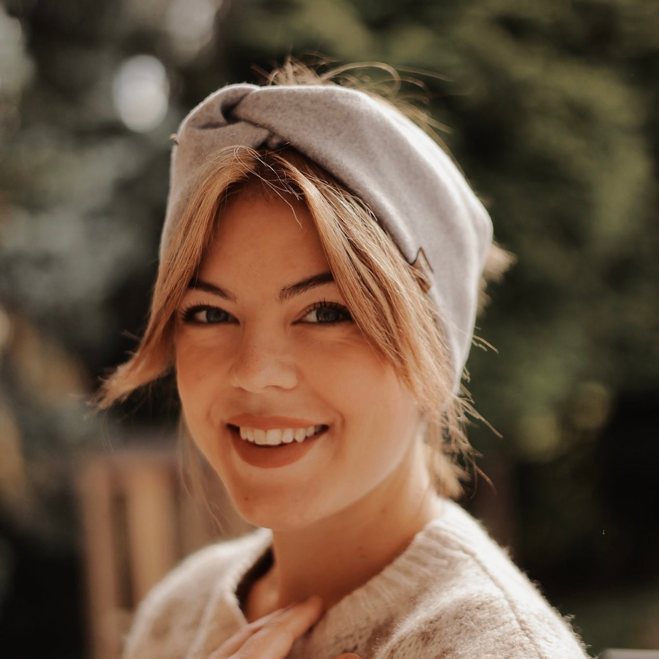 Basic Haarband - Hellgrau