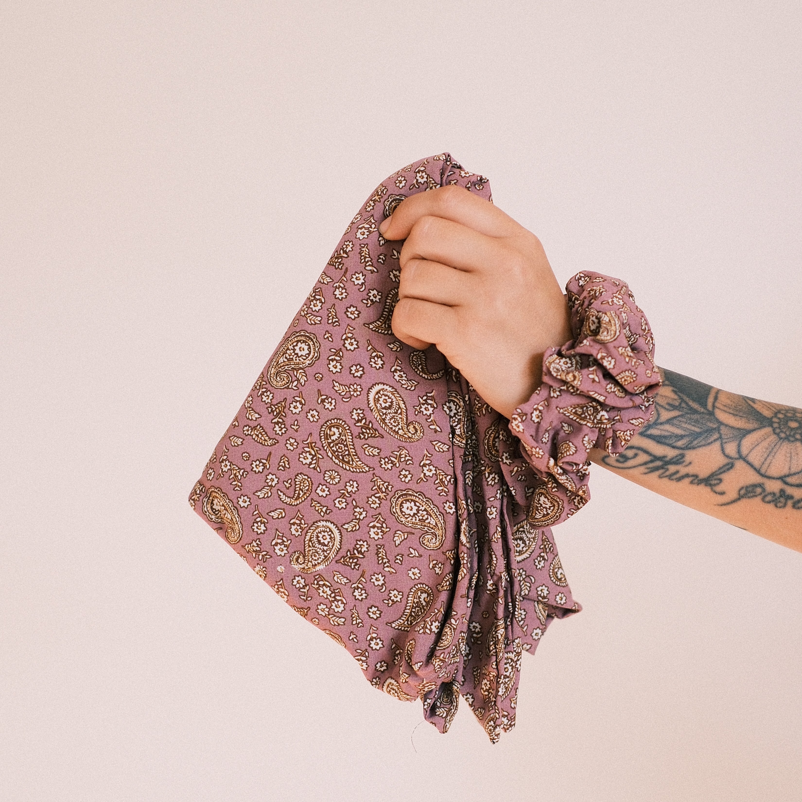 XXL Dreieckstuch - Vintage Paisley Mauve