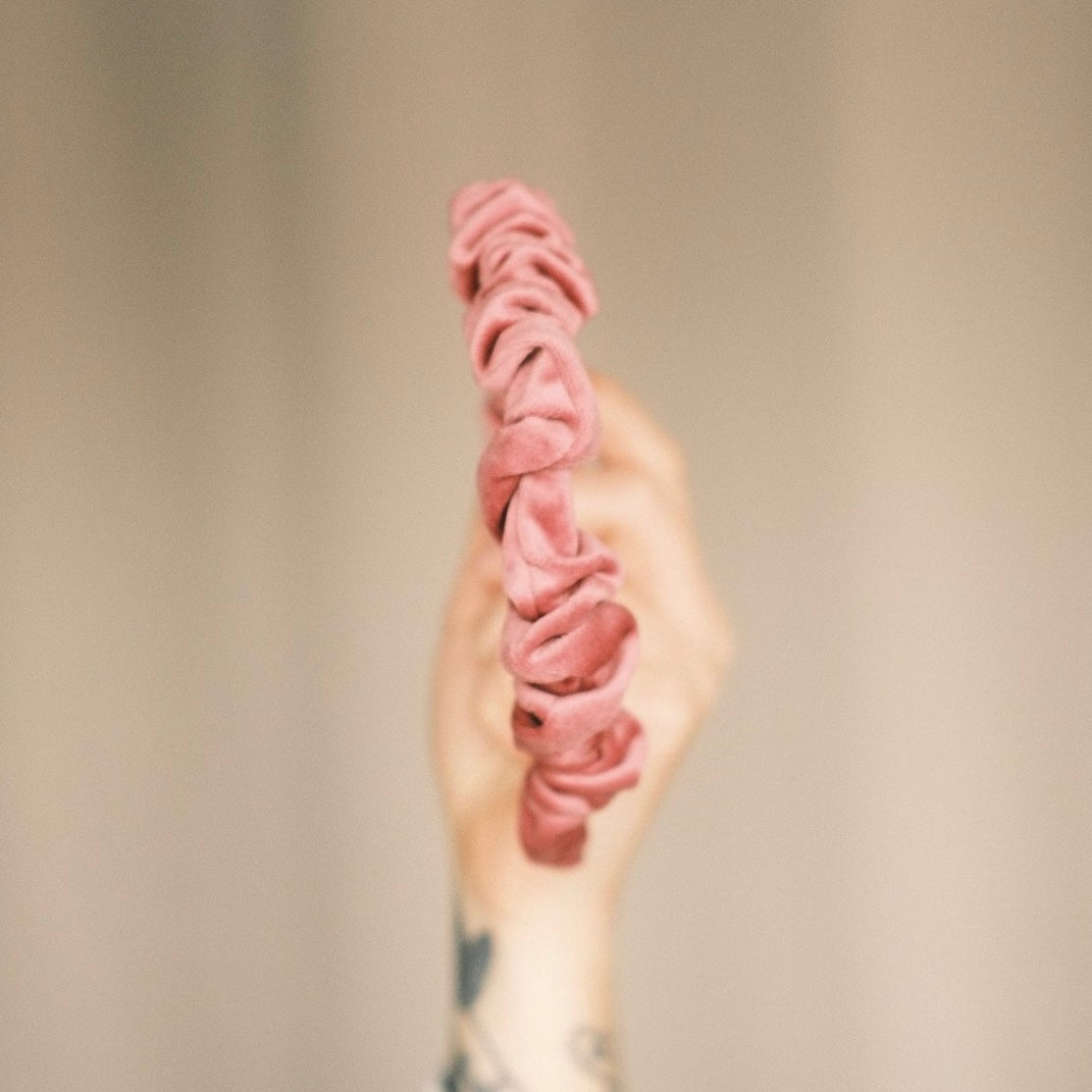 Hilde - softpink Haarreif gerafft