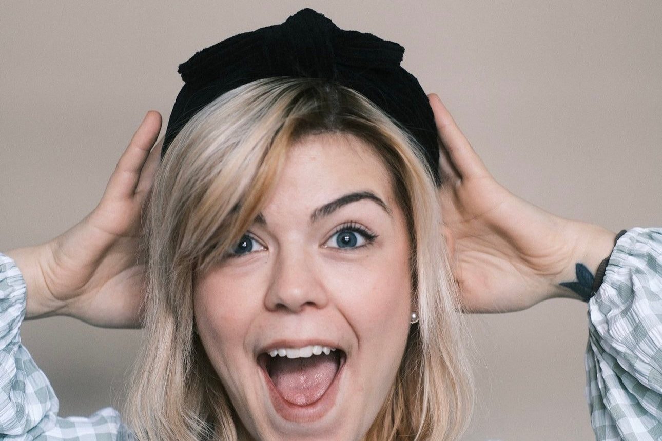 Heidi 4 in 1 Schwarz Haarreif Schleife