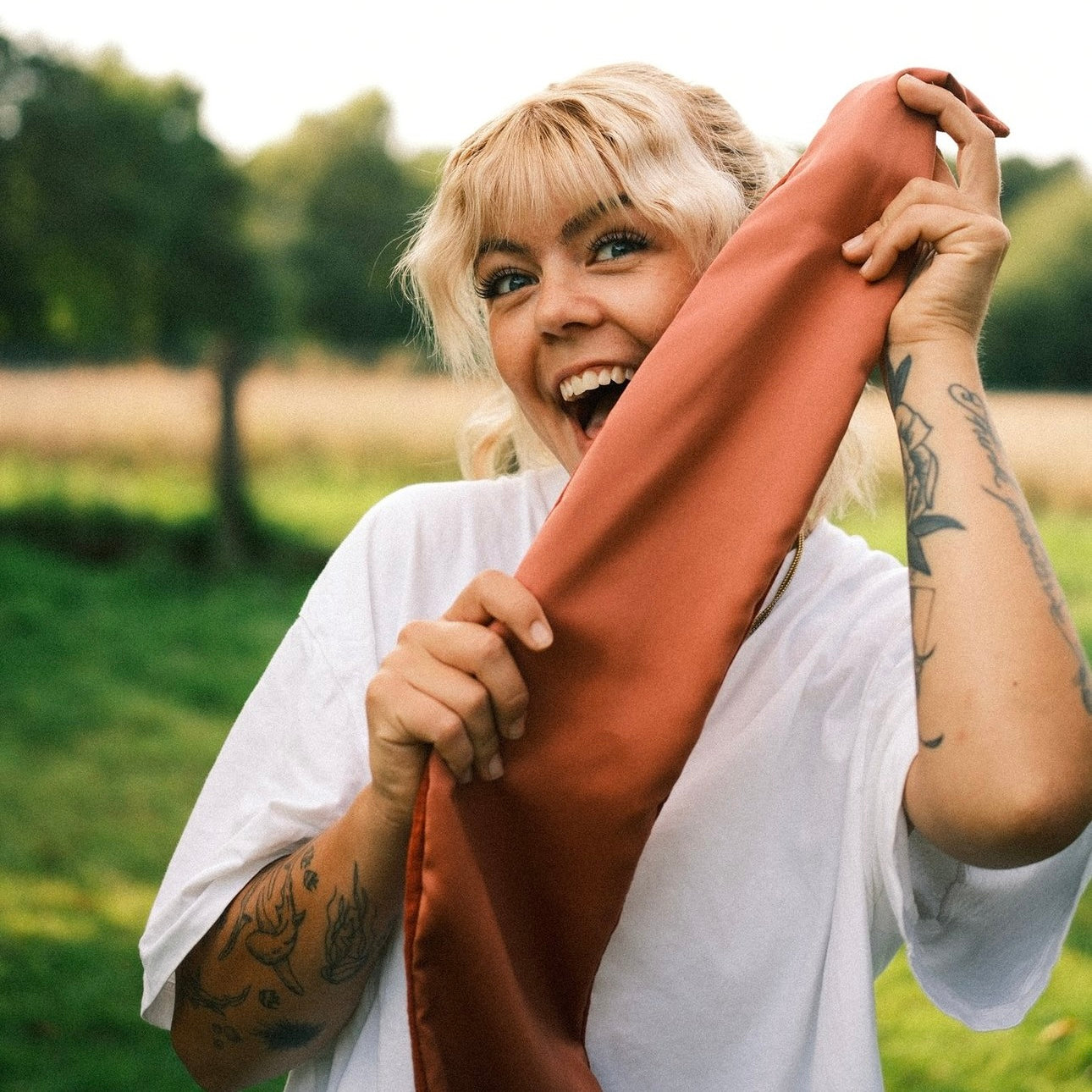 Drahthaarband 2 Seiten Glitzer/Satin Rost