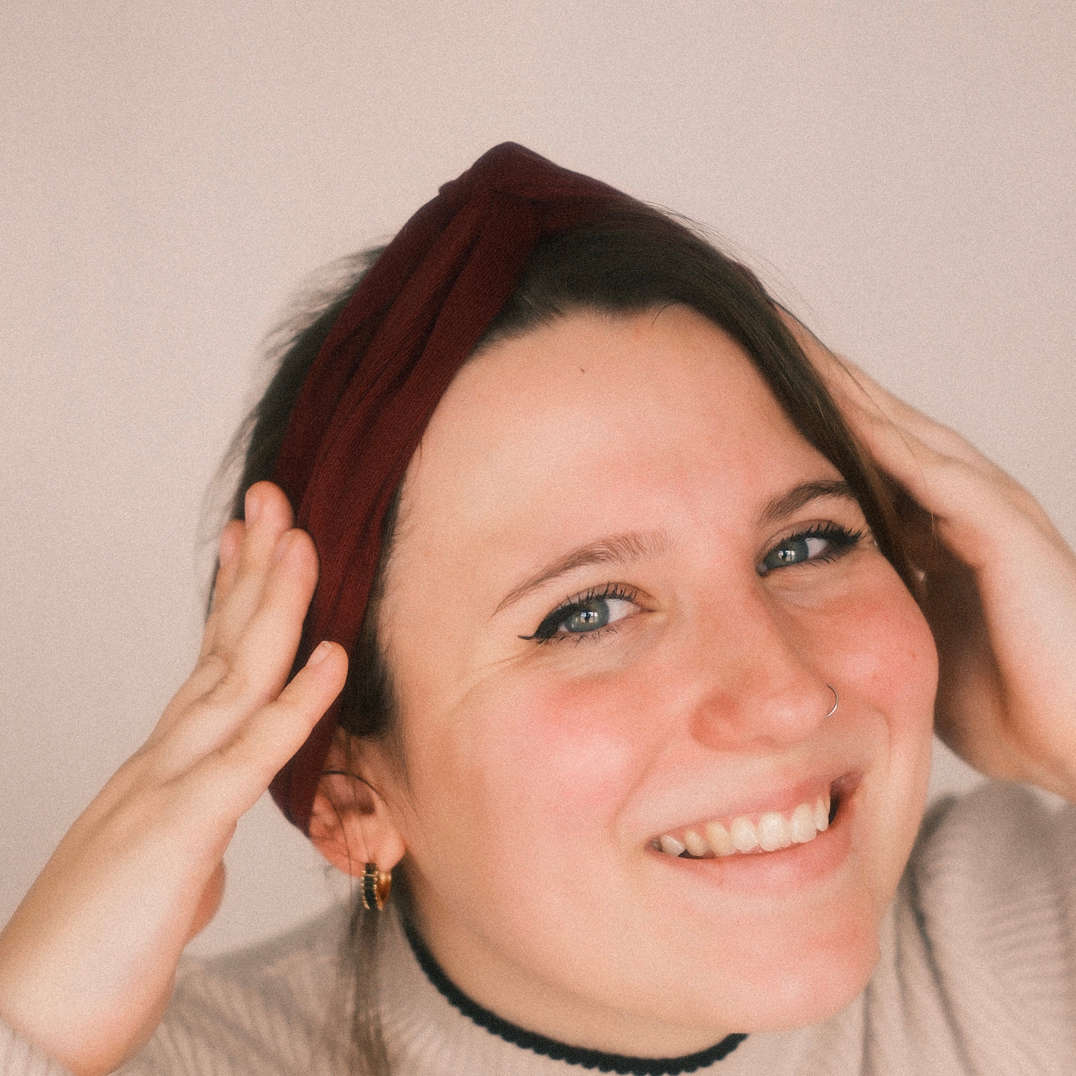 Drahthaarband - Feincord Dunkelrot