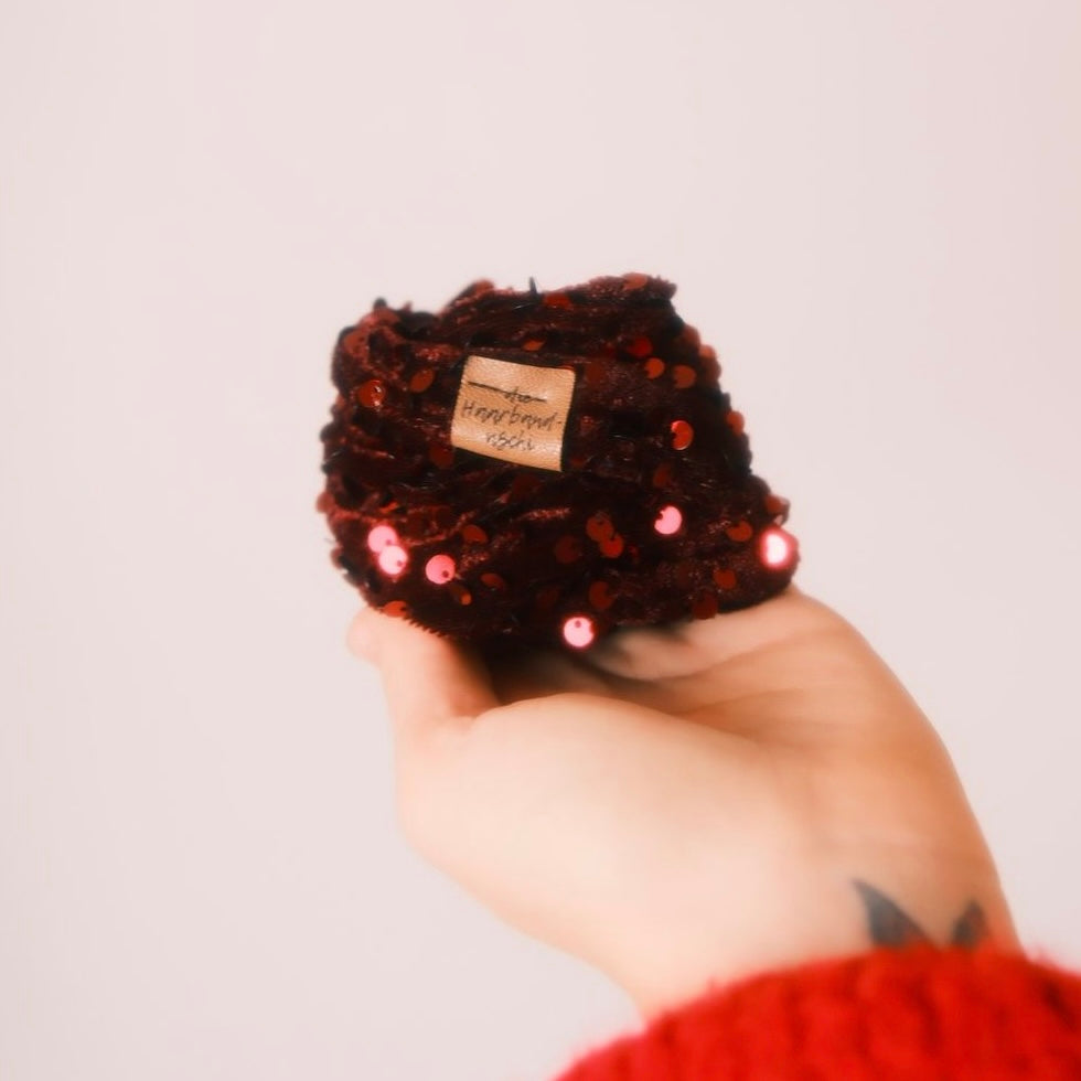 Dutti - Pailletten Weinrot Bordeaux