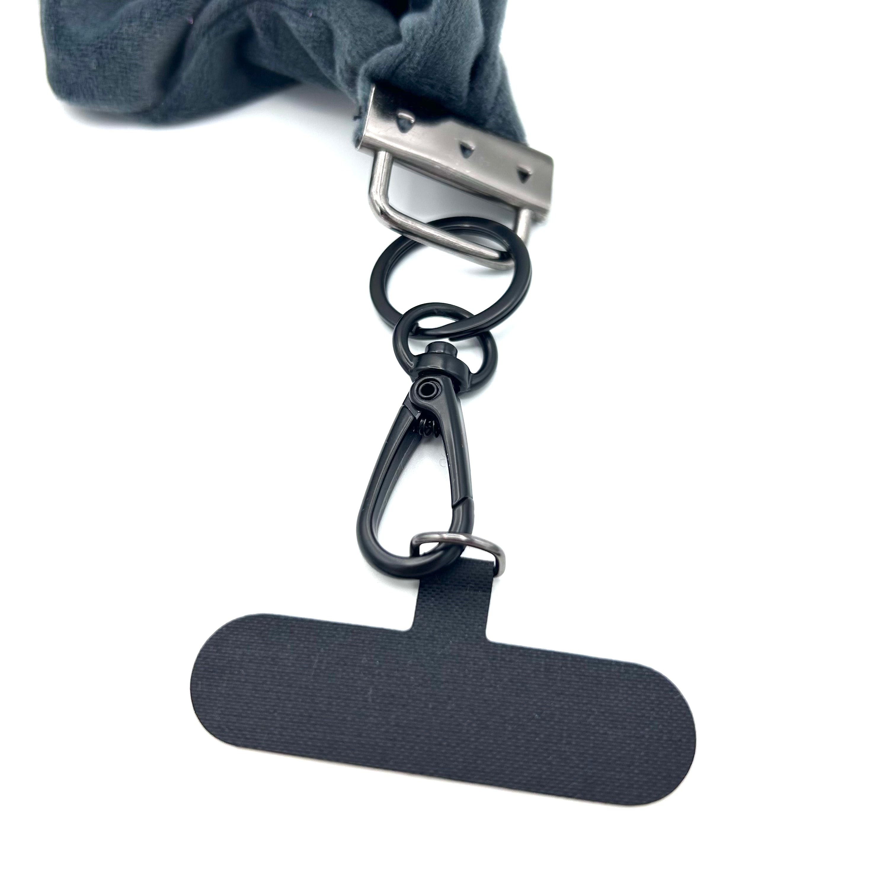 Handykette - Samt Graphit