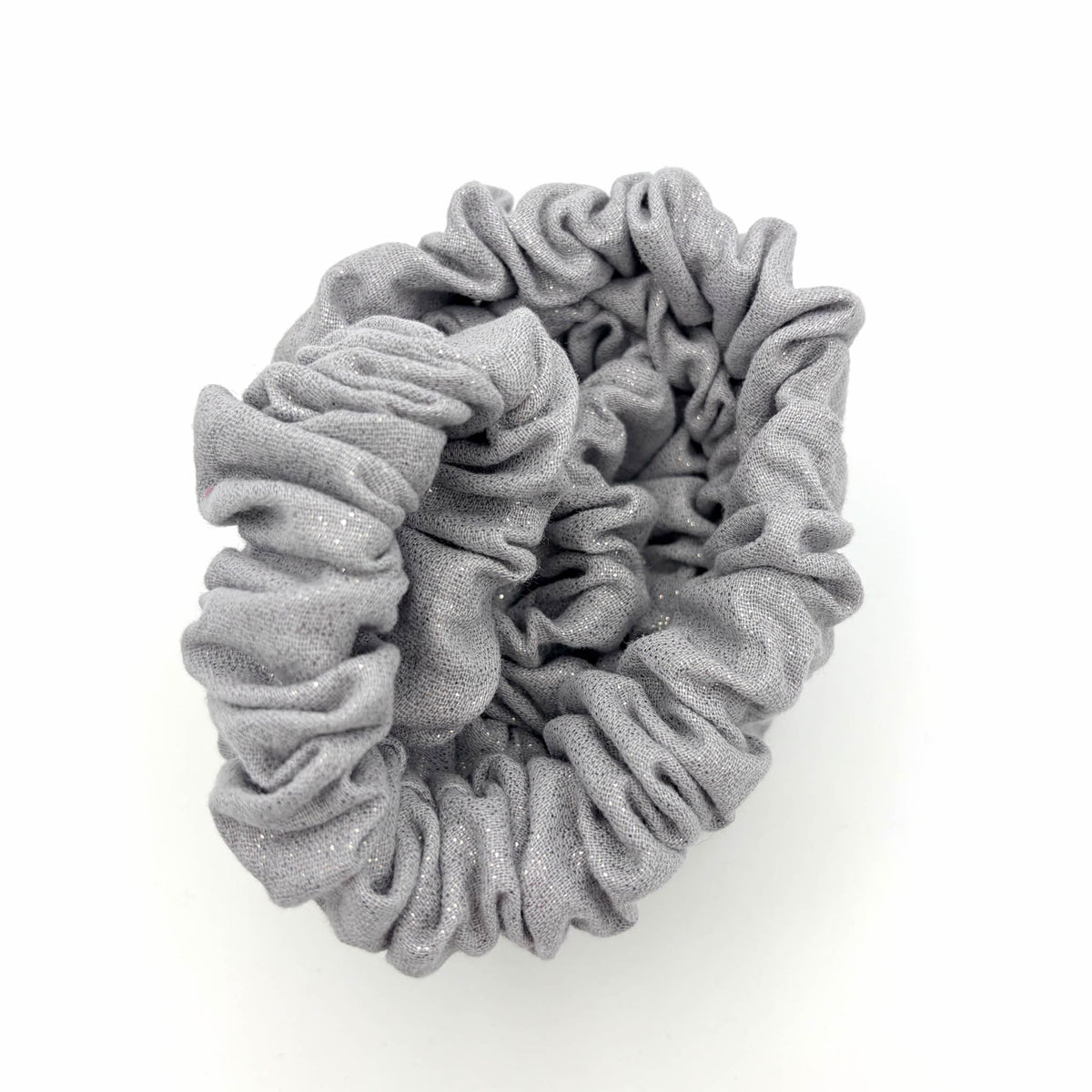 Handykette – Musselin Glitzer Grau