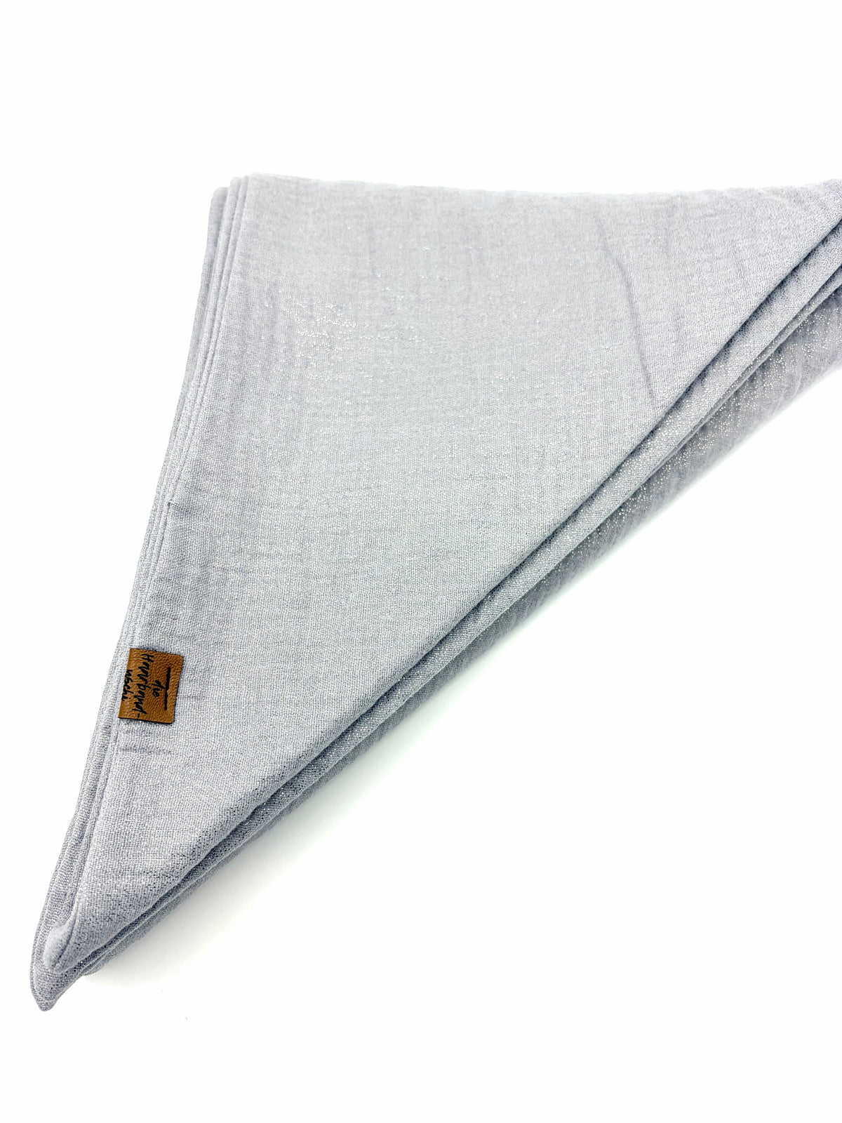 XXL Dreieckstuch – Musselin Glitzer Grau