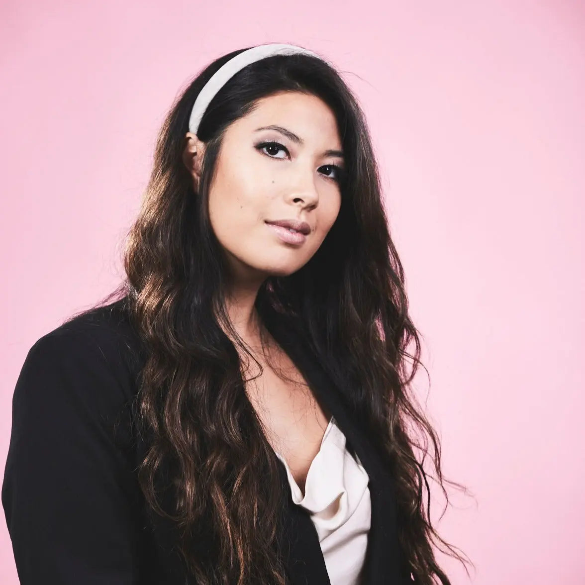 Anna beige Samt Haarreif