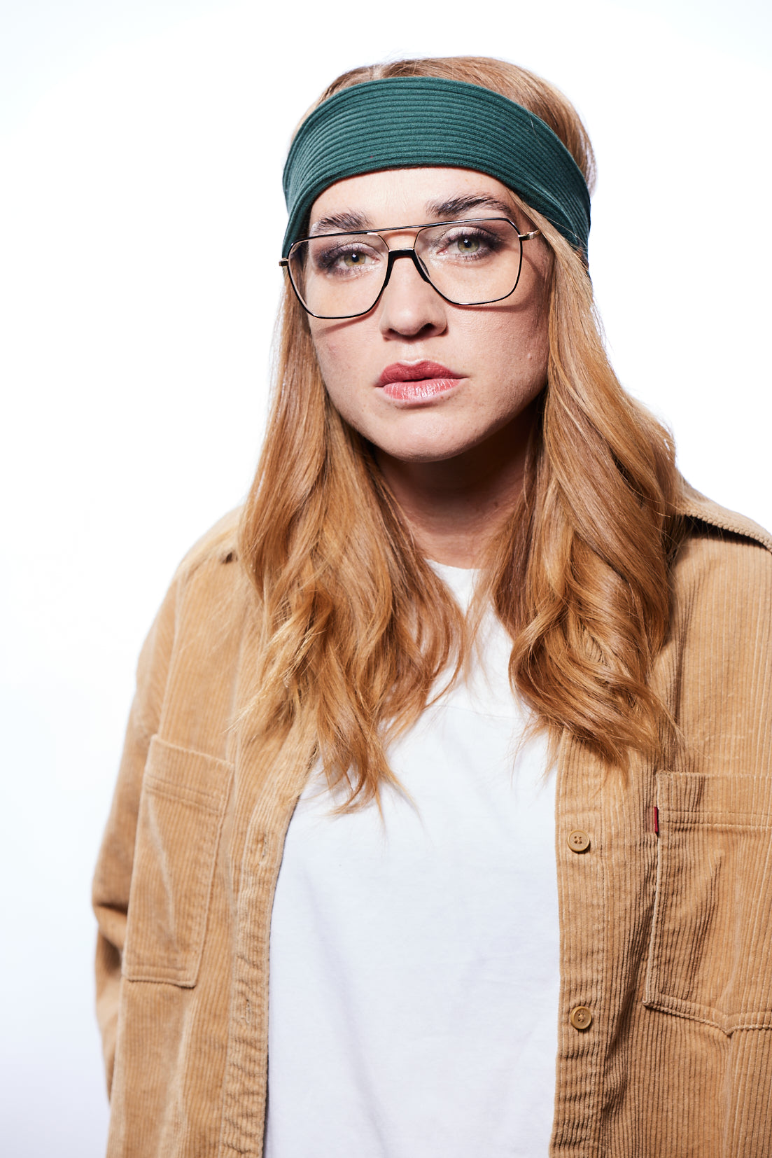 Stirnband sportlich gefüttert grün