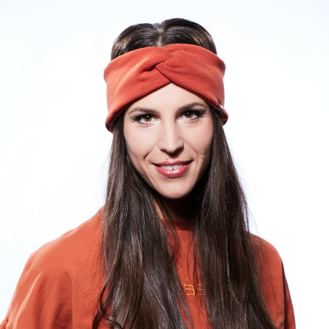 Stirnband Basic gefüttert Rost