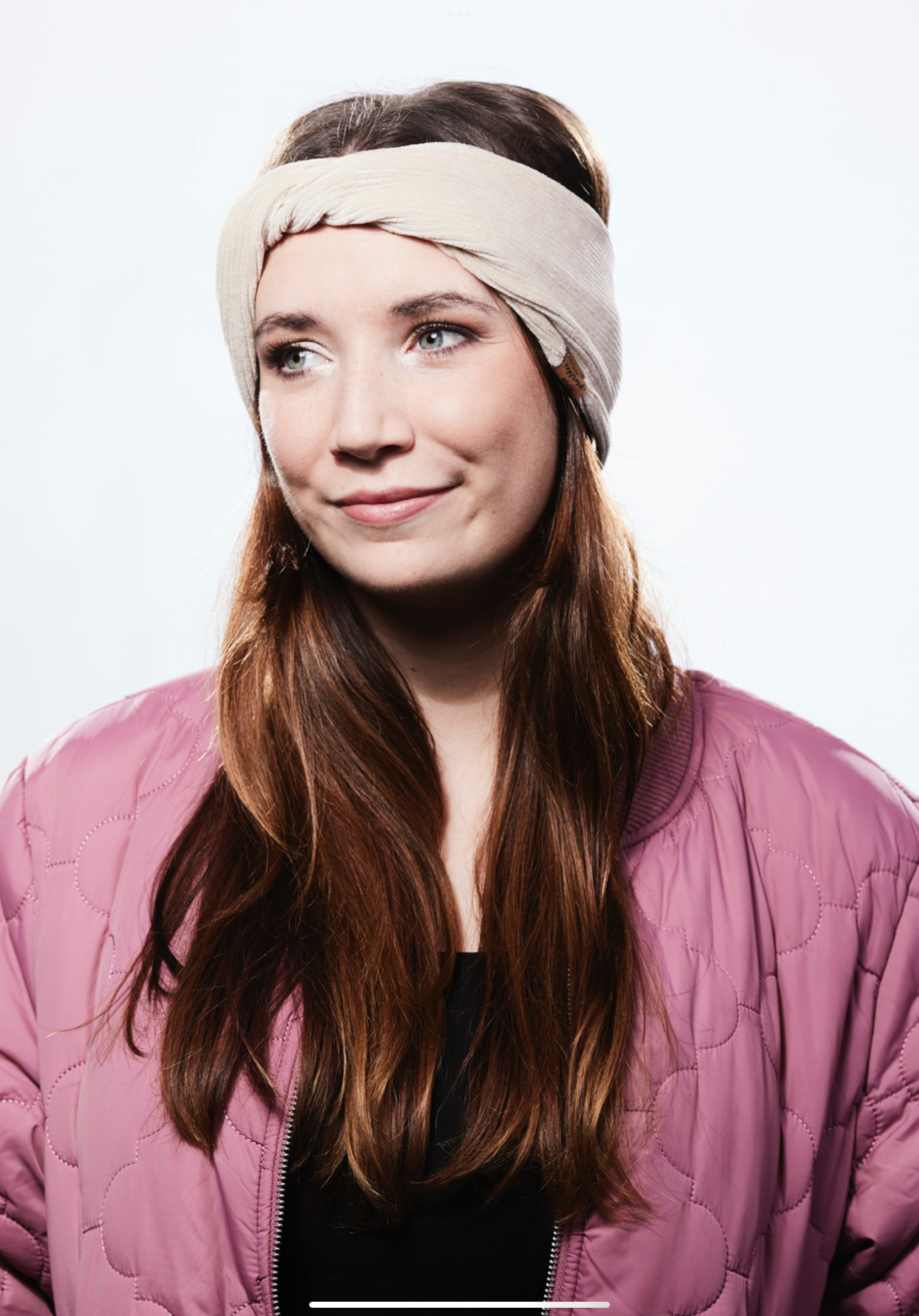 Haarband getrullert Cord beige